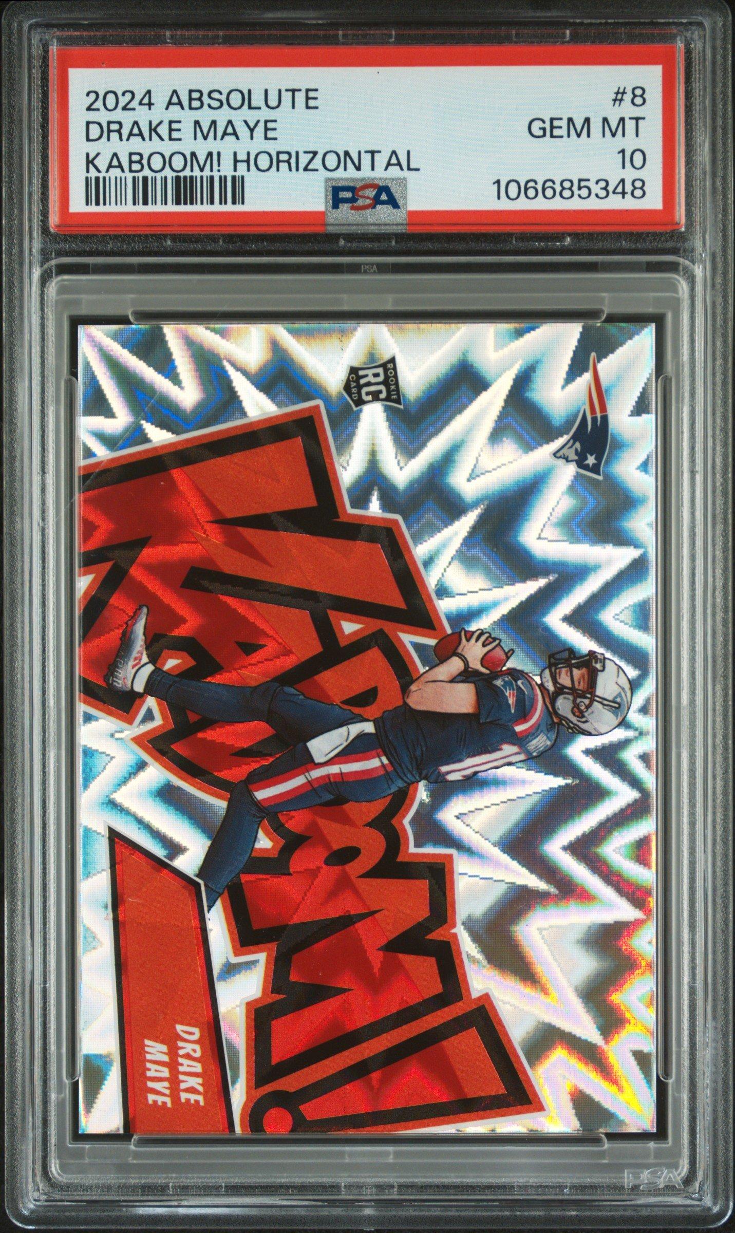 2024 Panini Absolute Kaboom! Horizontal 8 Drake Maye PSA 10 Graded