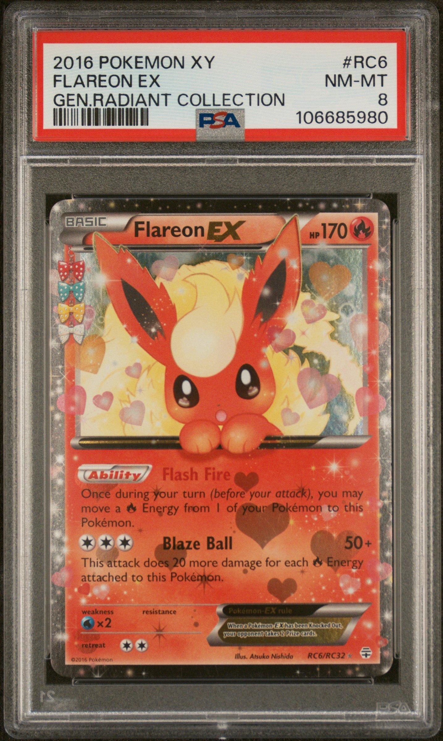 2016 Pokemon Xy Generations Radiant Collection Rc6 Flareon Ex PSA