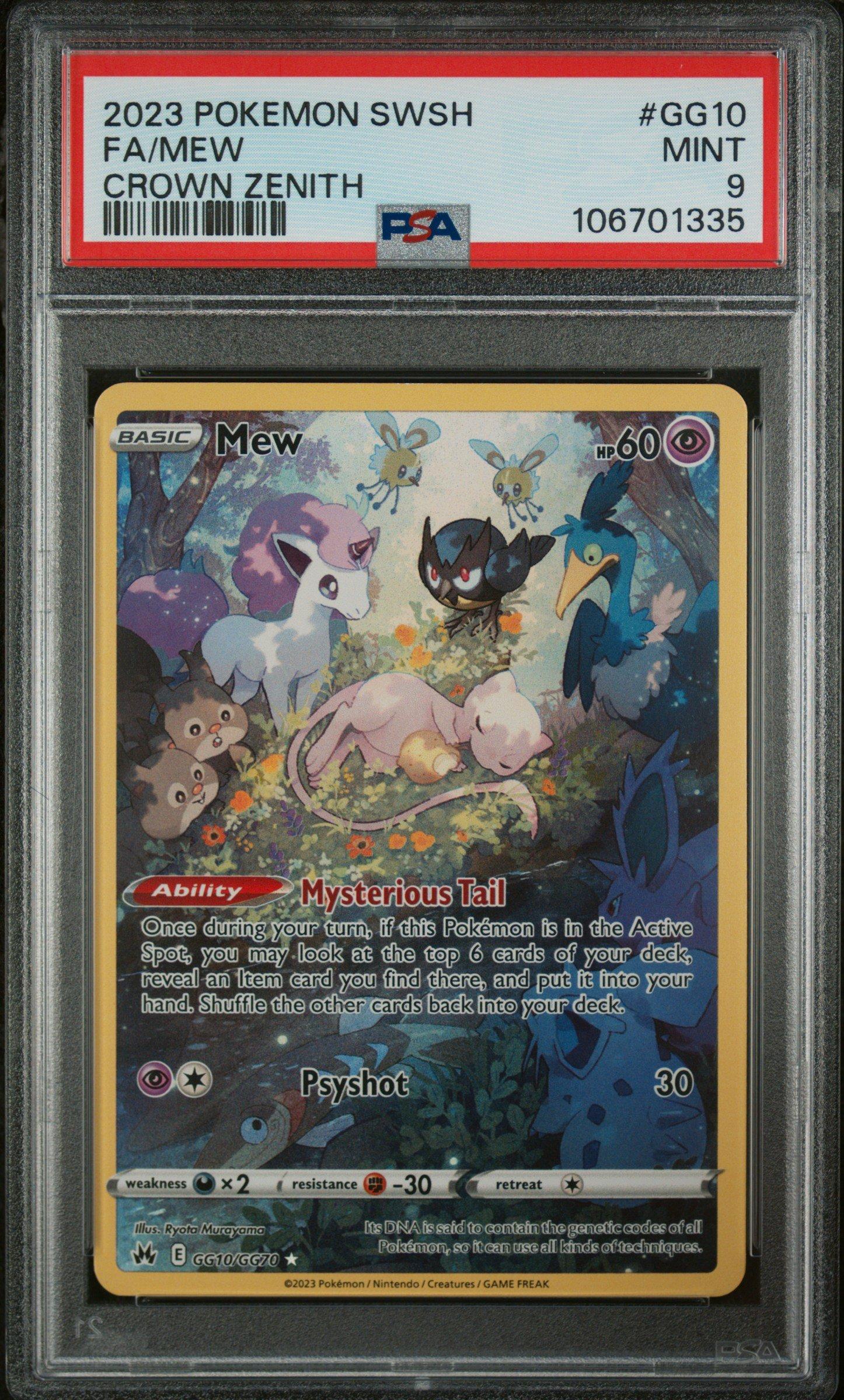 2023 Pokemon Sword And Shield Crown Zenith Gg10 Full Art/mew PSA 9