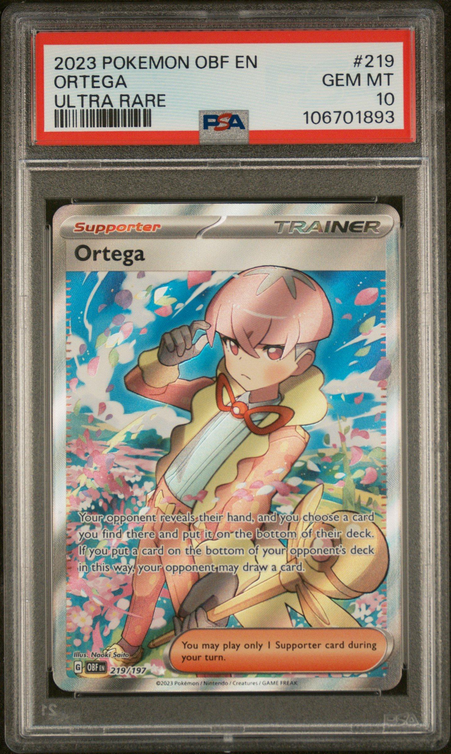 2023 Pokemon Obf En-obsidian Flames 219 Ortega Ultra Rare PSA 10