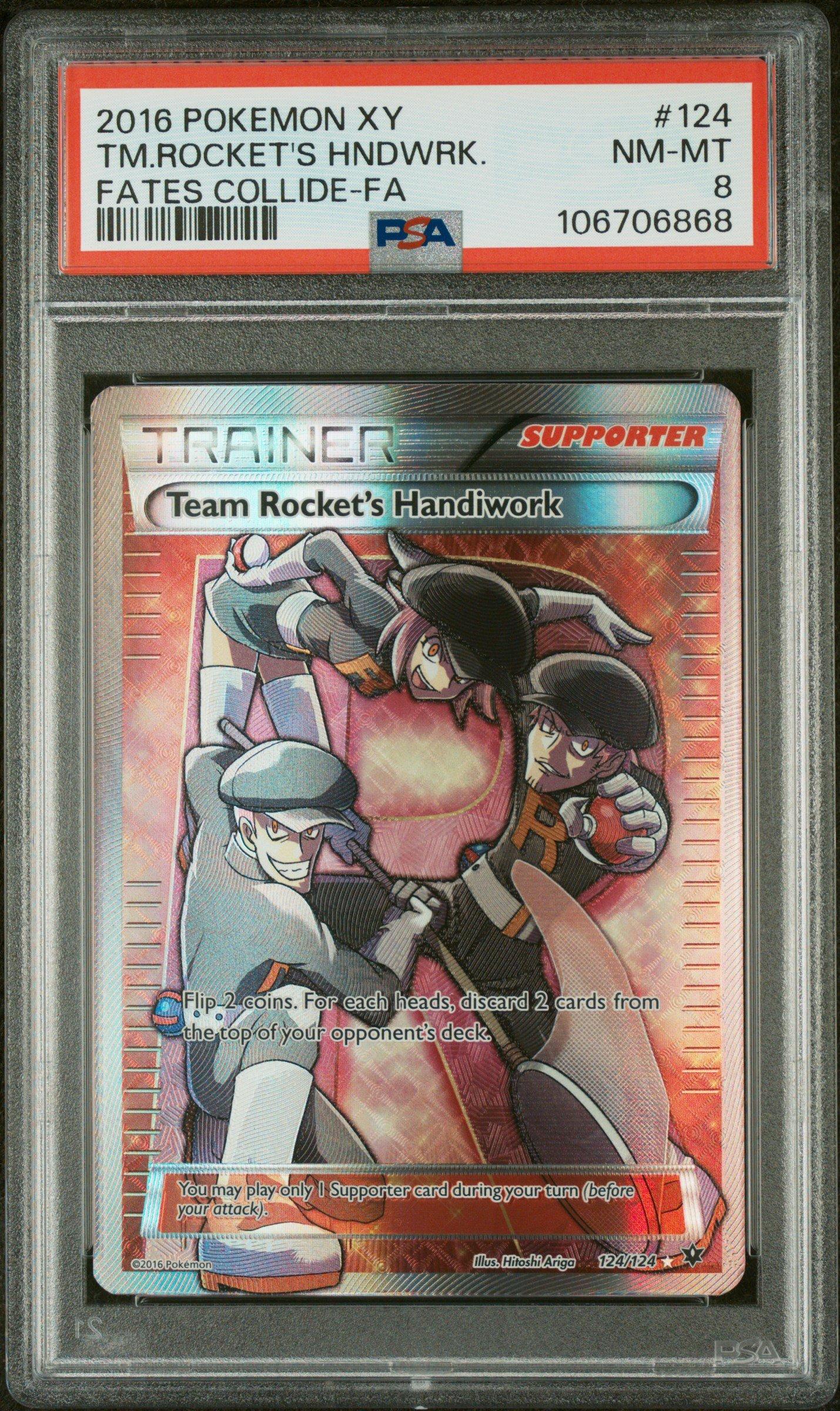 2016 Pokemon Xy Fates Collide 124 Full Art/team Rocket's Handiwork