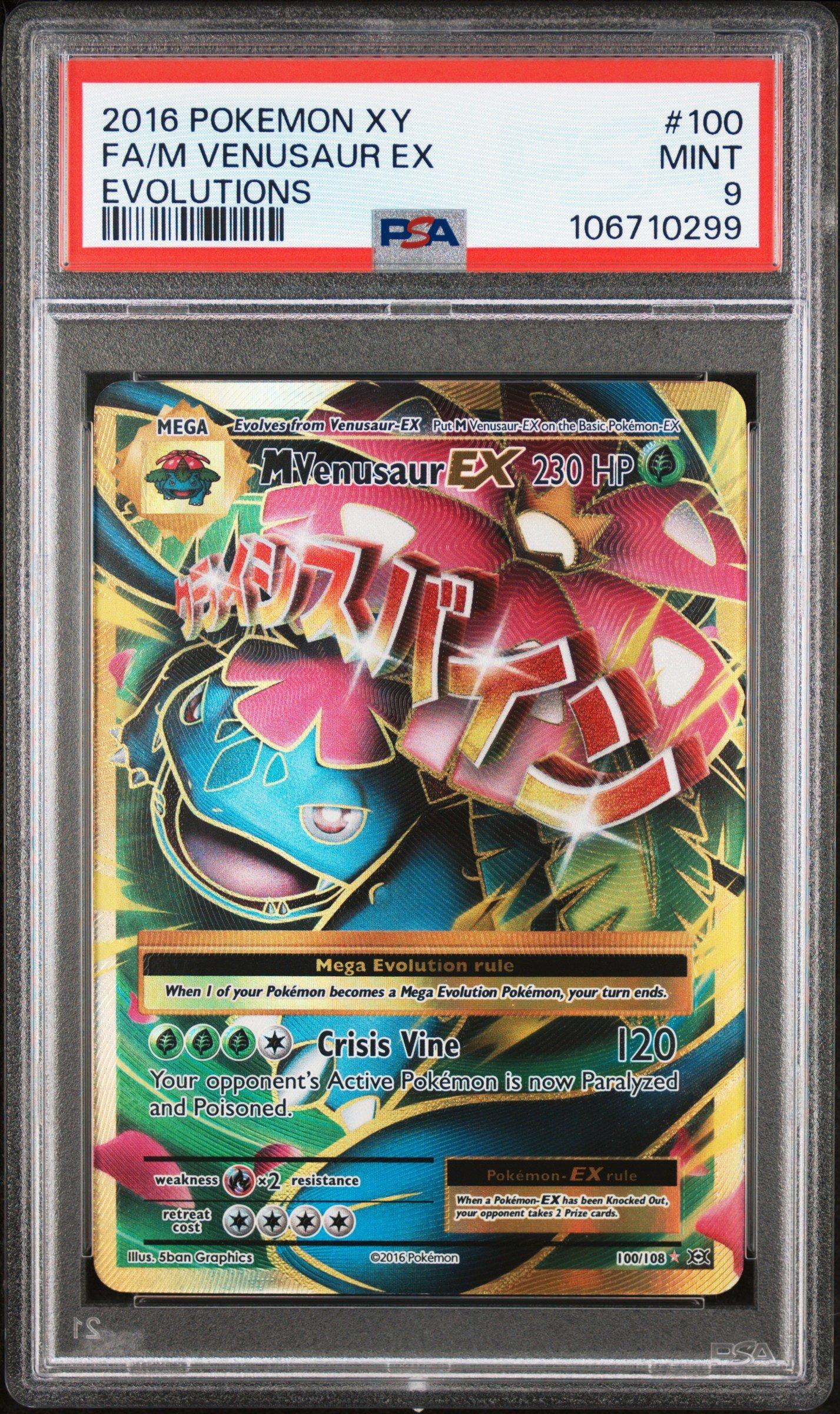 2016 Pokemon Xy Evolutions 100 Full Art/m Venusaur Ex PSA