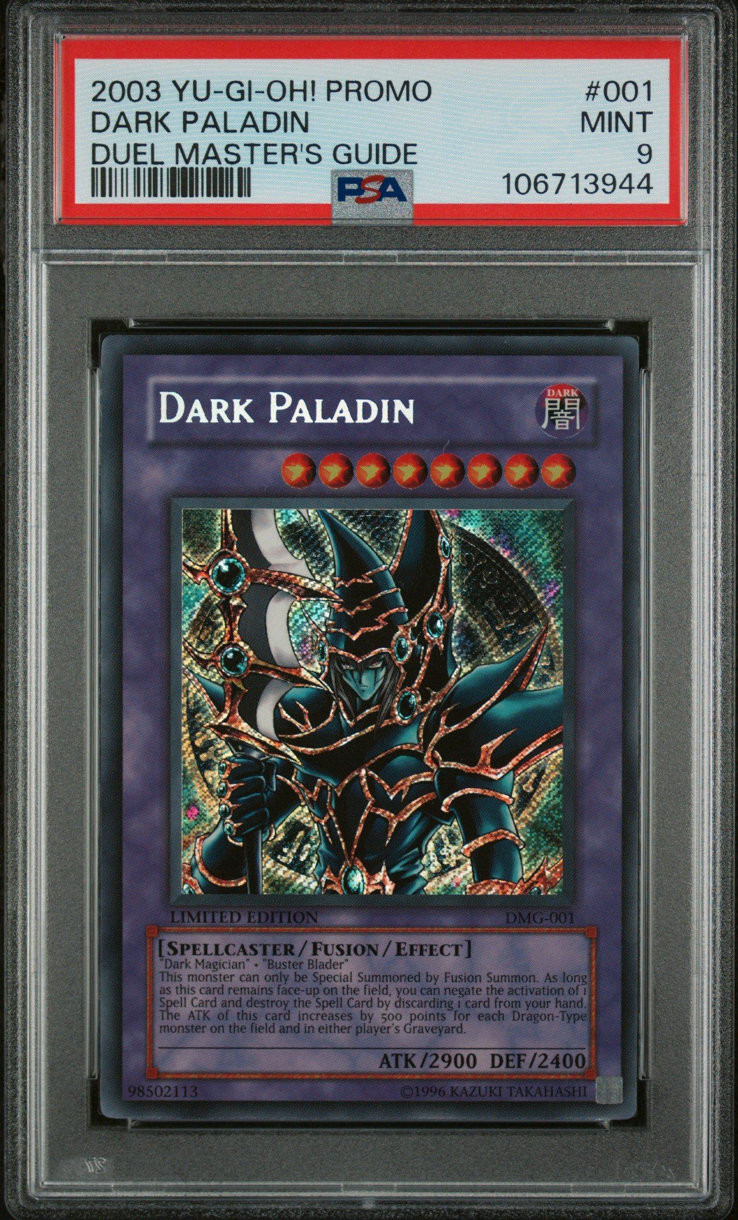 2003 Yu-gi-oh! Promo 001 Dark Paladin Duel Master's Guide PSA