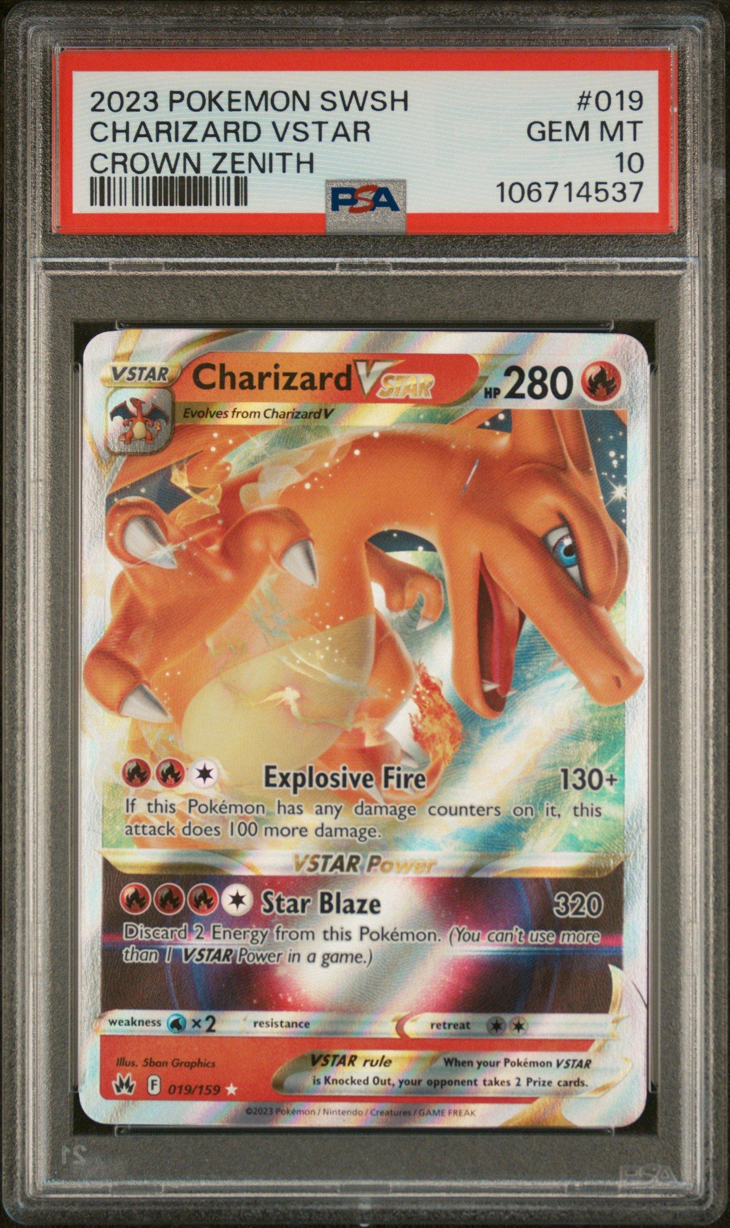 2023 Pokemon Sword And Shield Crown Zenith 019 Charizard Vstar PSA