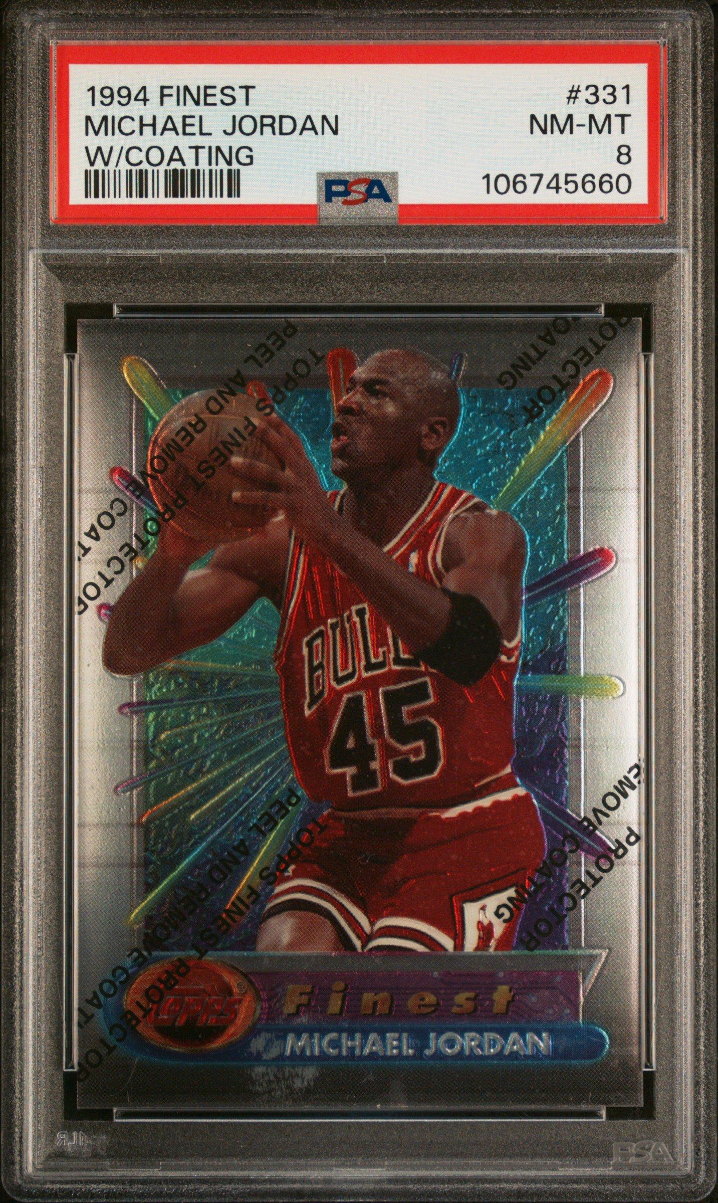 1994 Finest 331 Michael Jordan W/coating PSA 8