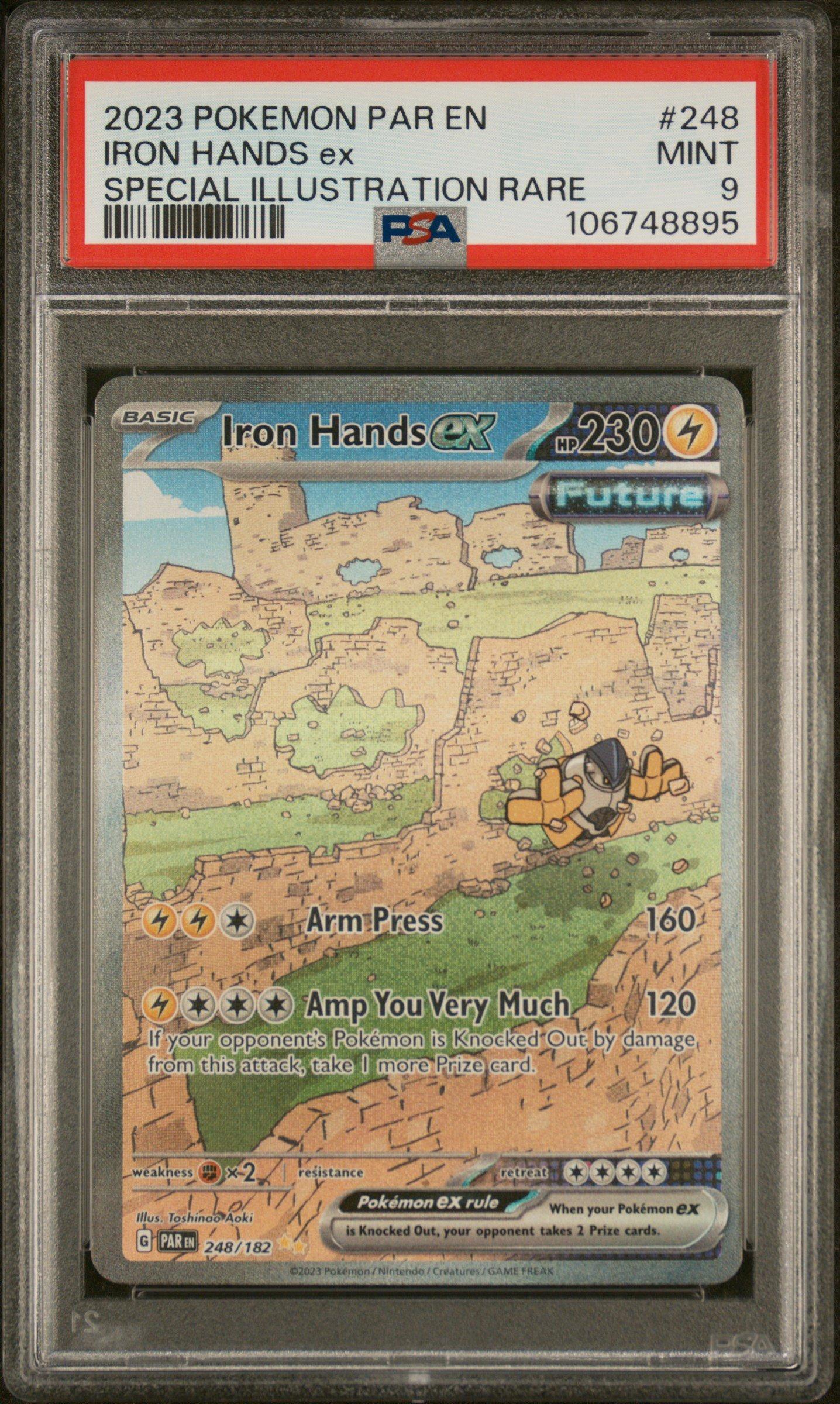 2023 Pokemon Par En-paradox Rift 248 Iron Hands Ex Special Illustration Rare PSA