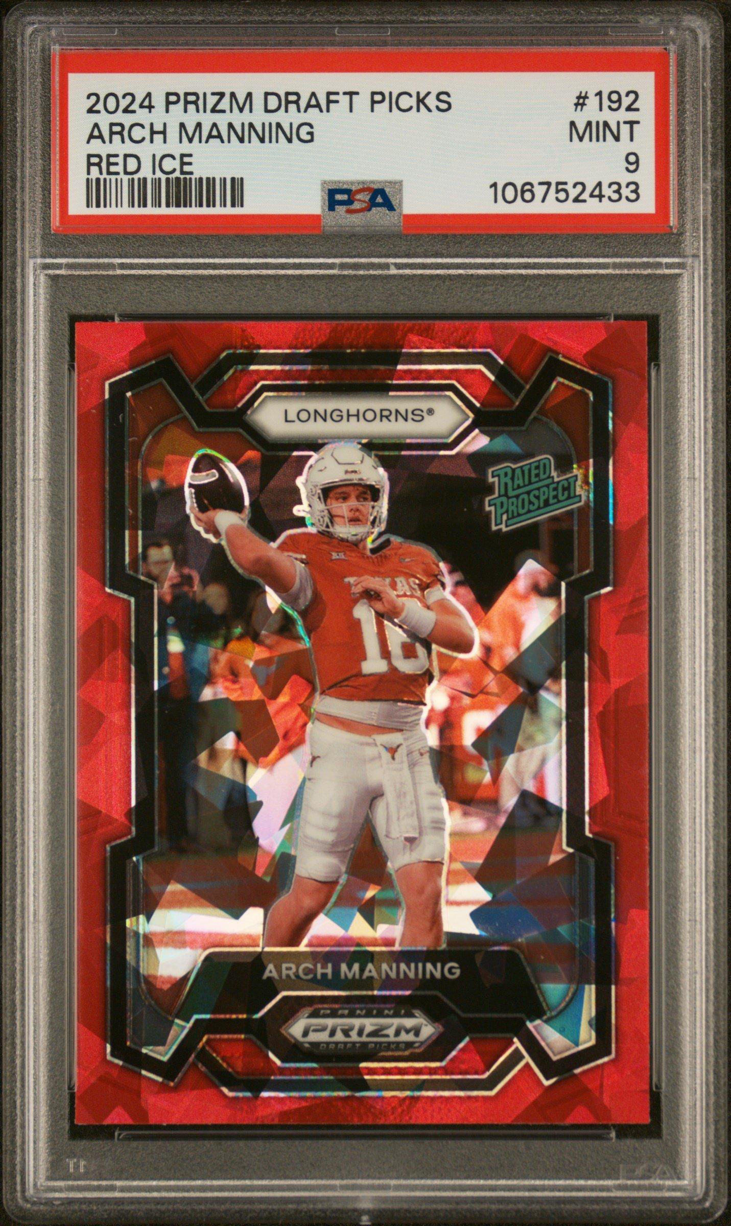 2024 Panini Prizm Draft Picks 192 Arch Manning Red Ice PSA