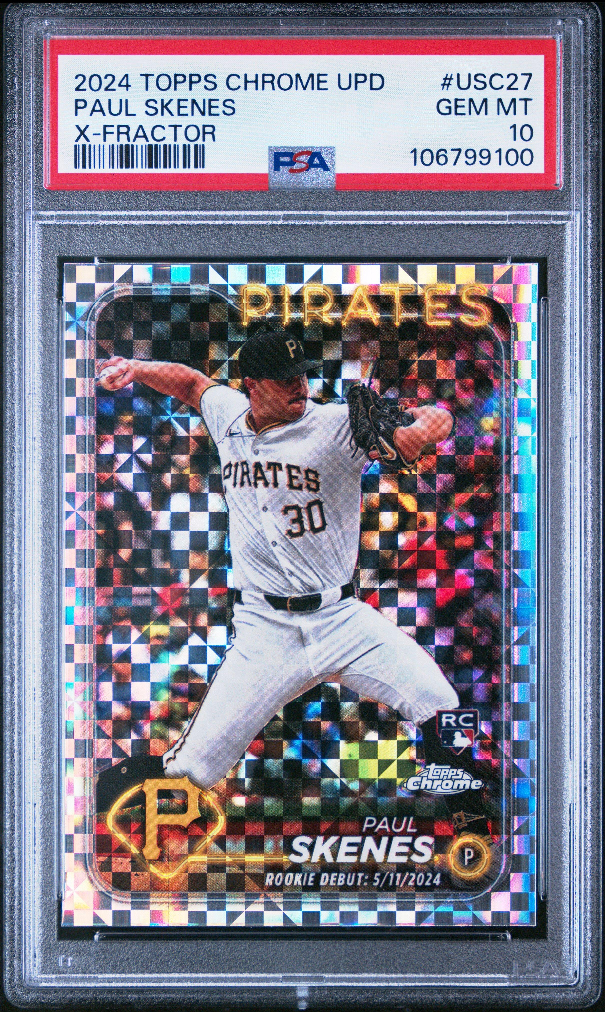 2024 Topps Chrome Update Usc27 Paul Skenes X-fractor PSA 10