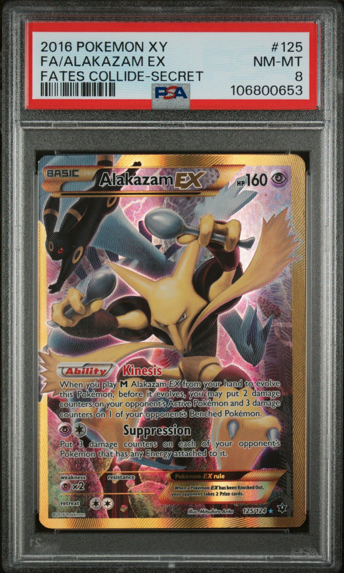 n☆y⭐︎t☆ 2016 Pokemon Xy Fates Collide 125 Full Art/alakazam Ex