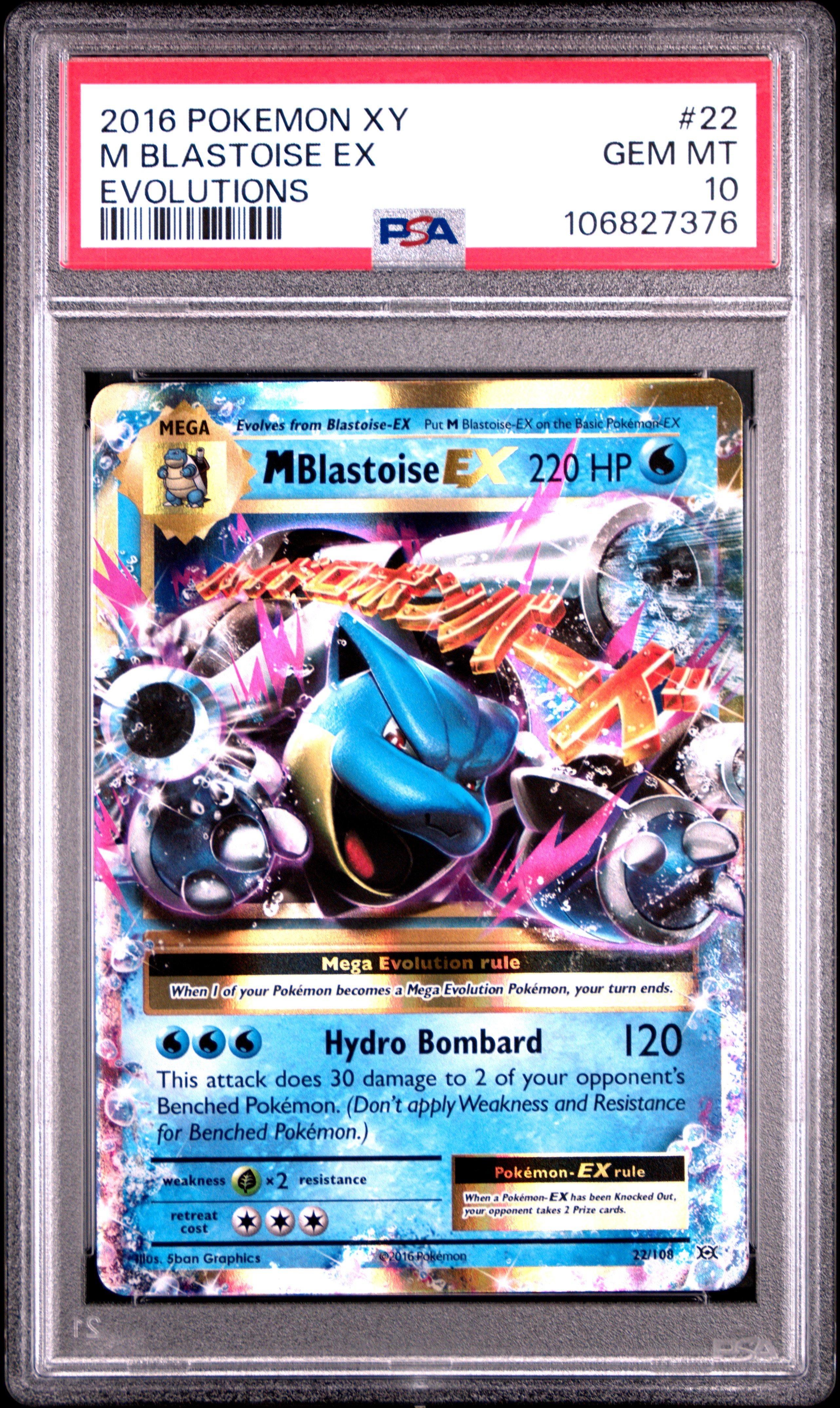 2016 Pokemon Xy Evolutions Blastoise Ex PSA