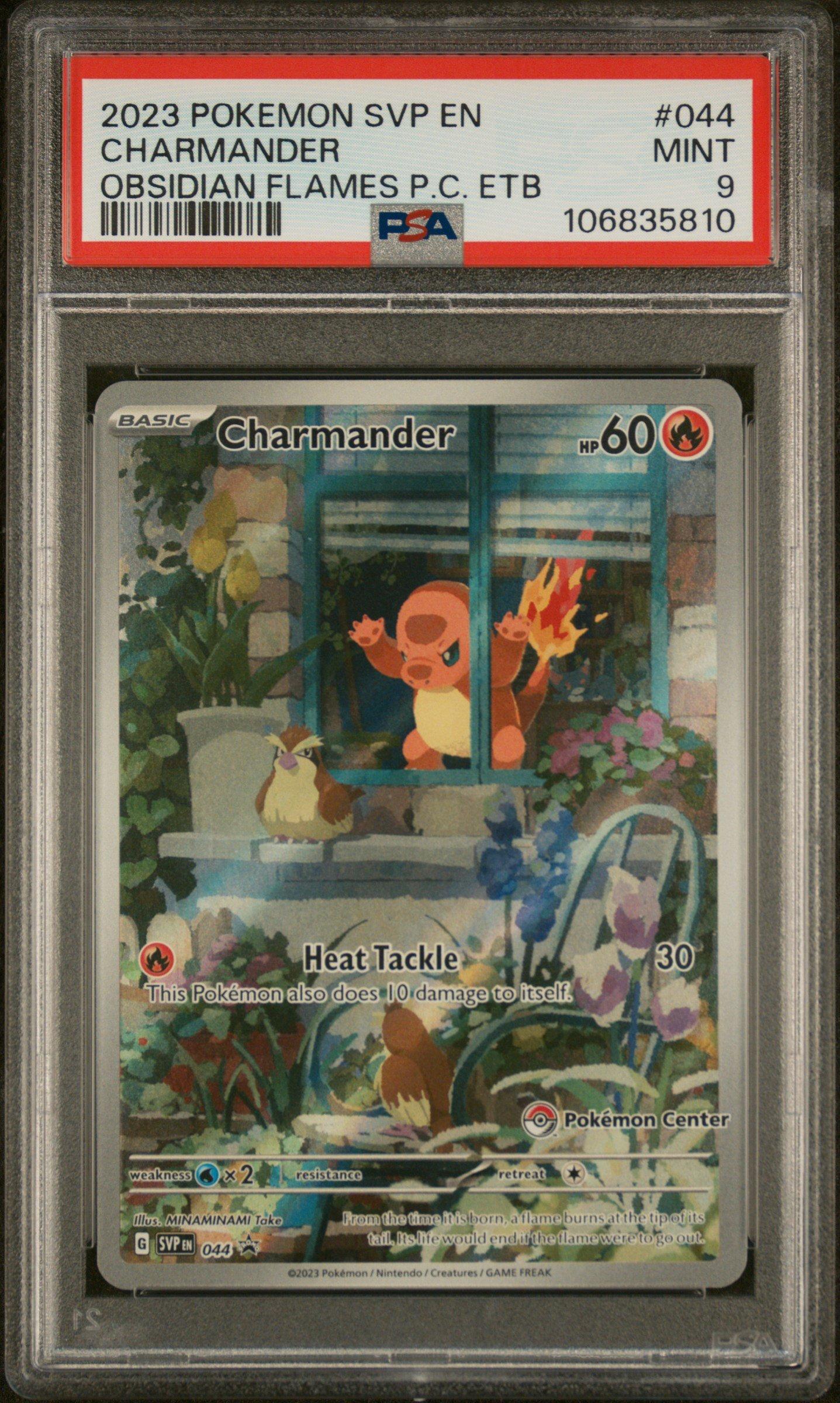 2023 Pokemon Svp En-sv Black Star Promo 044 Charmander Obsidian Flames  Pokemon Center Elite Trainer Box PSA 9 Graded Card | GameStop