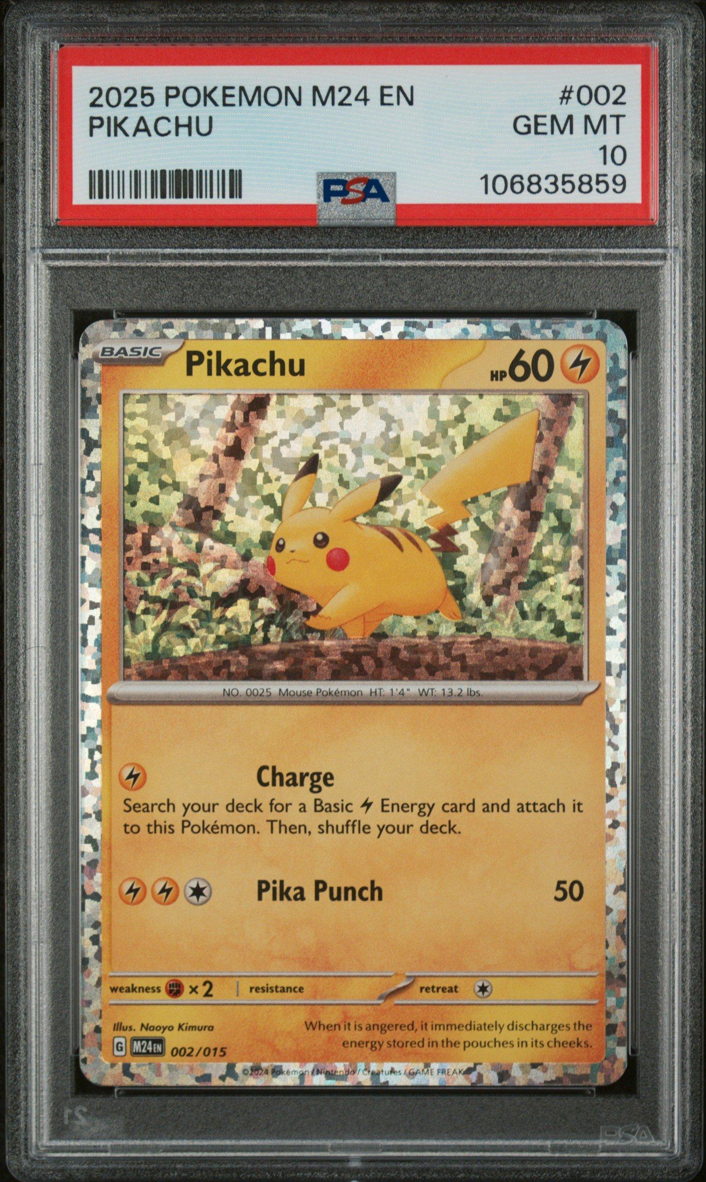 2025 Pokemon M24 En-mcdonald's Collection 002 Pikachu PSA