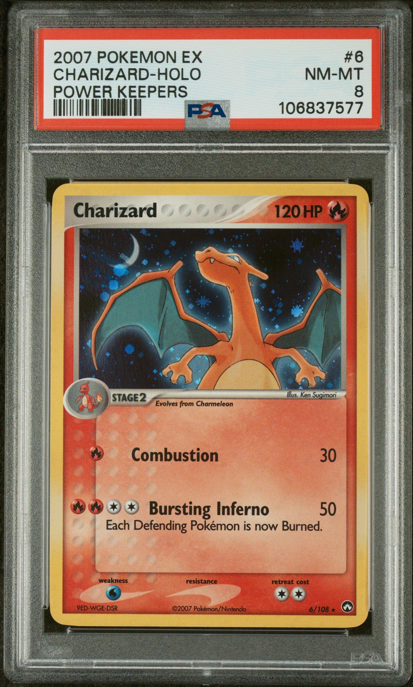2007 Pokemon Ex Power Keepers 6 Charizard-holo PSA