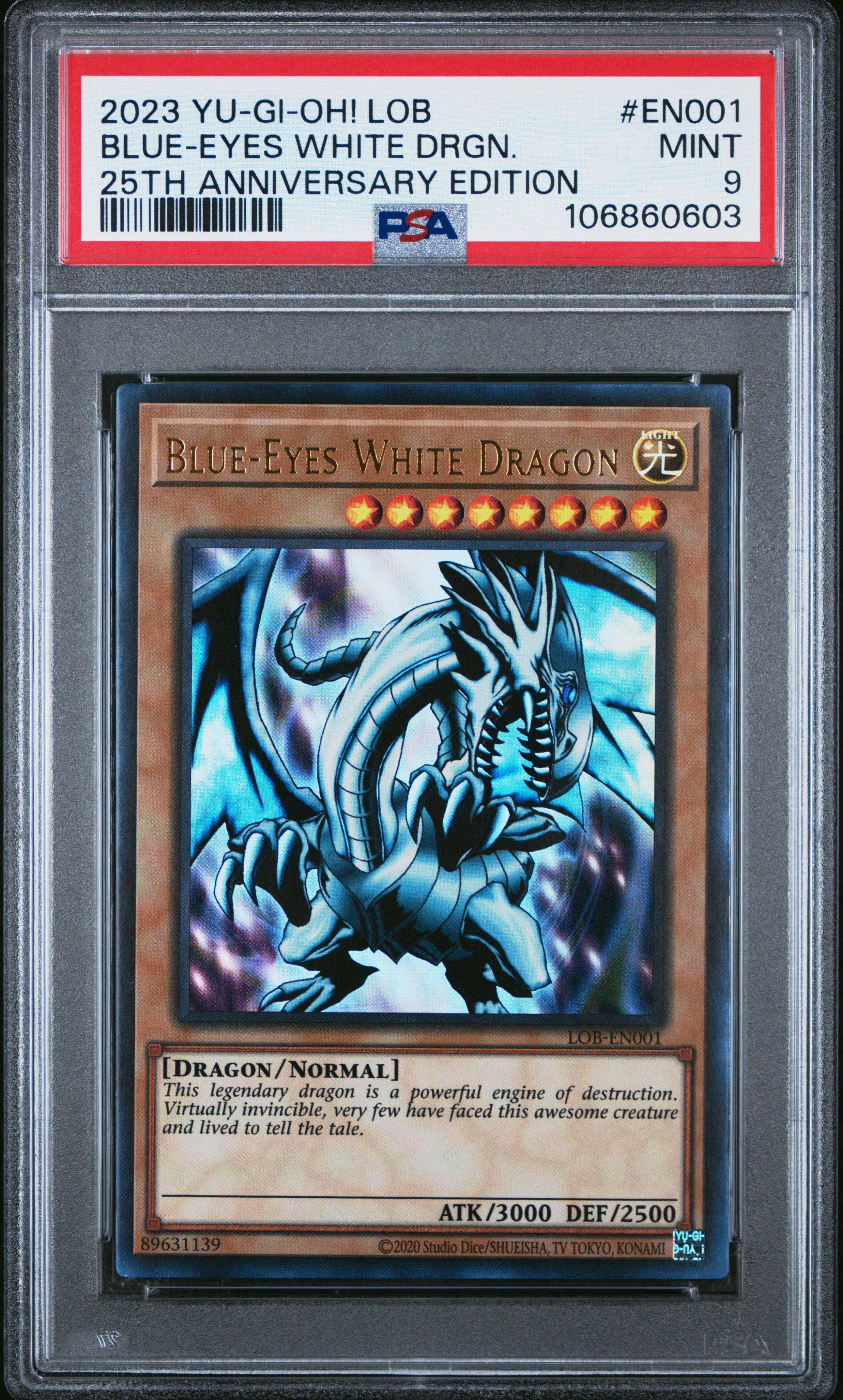 2023 Yu-gi-oh! Legend Of Blue Eyes White Dragon 25th Anniversary Edition En001 Blue-eyes White Dragon PSA