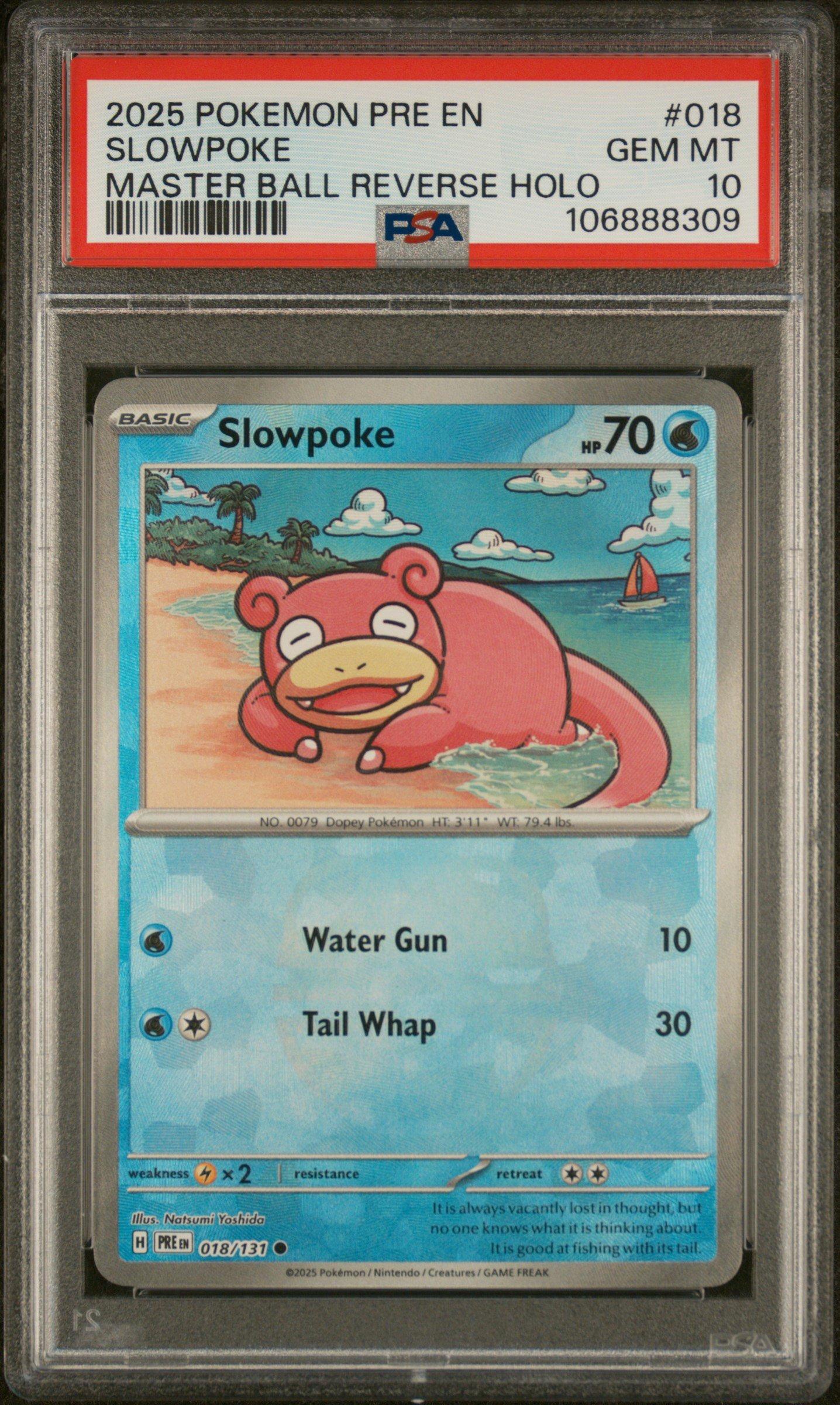 2025 Pokemon Pre En-prismatic Evolutions 018 Slowpoke Master Ball