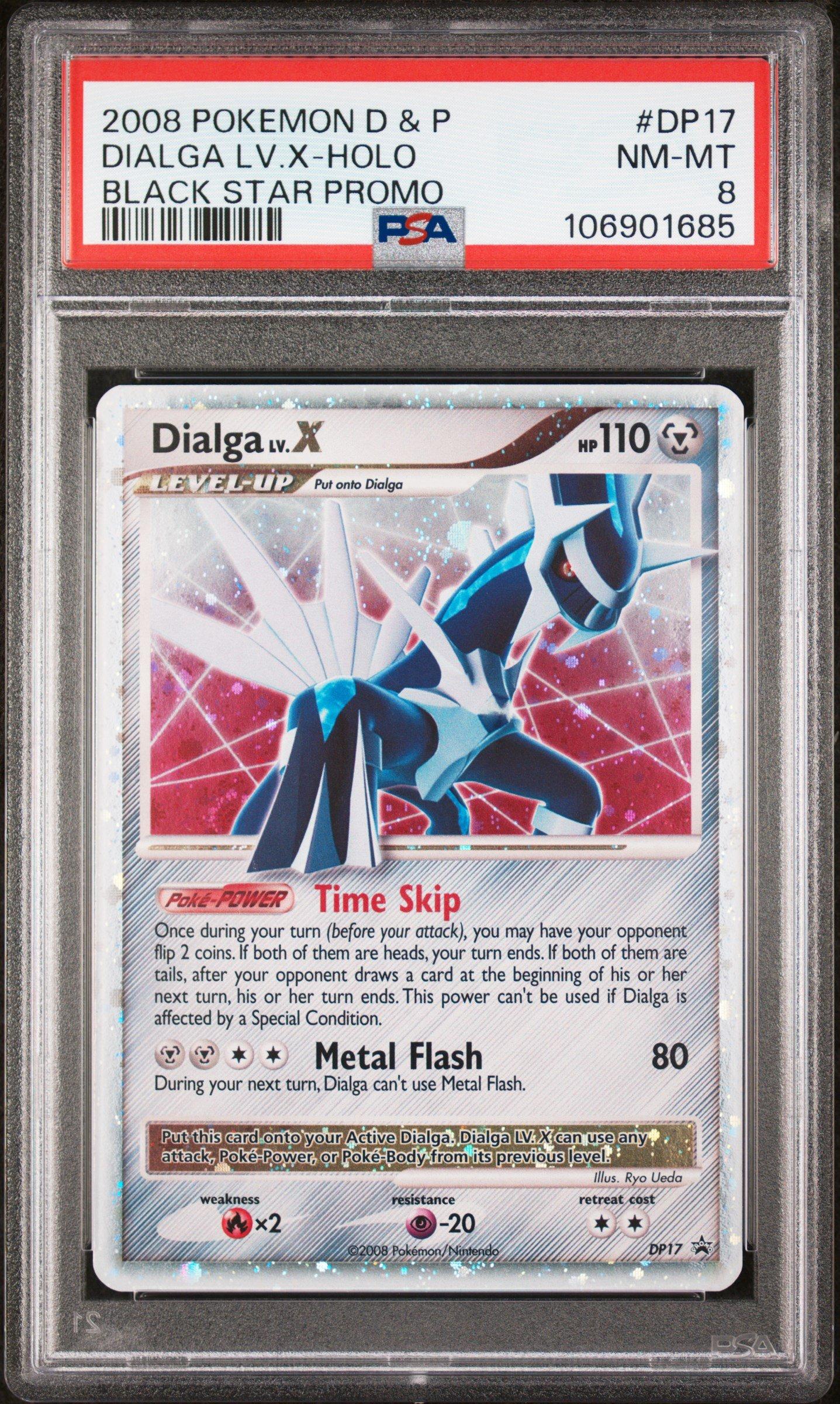2008 Pokemon Diamond & Pearl Black Star Promo Dp17 Dialga Lv.x-holo PSA 8