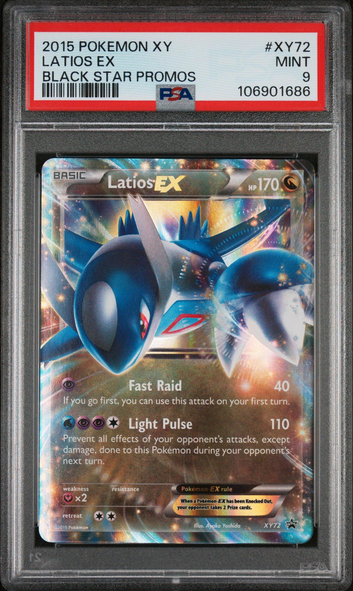 2015 Pokemon Xy Black Star Promos Xy72 Latios Ex PSA 9 Graded Card