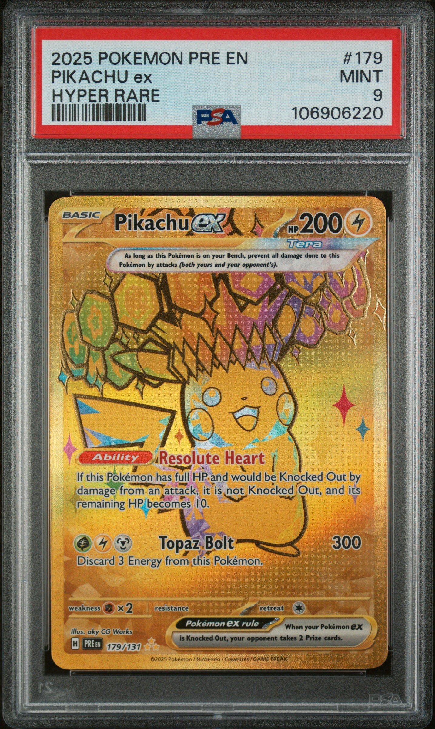 エクセプト G M E EXー9 2025 Pokemon Pre En-prismatic Evolutions 179 Pikachu Ex Hyper Rare