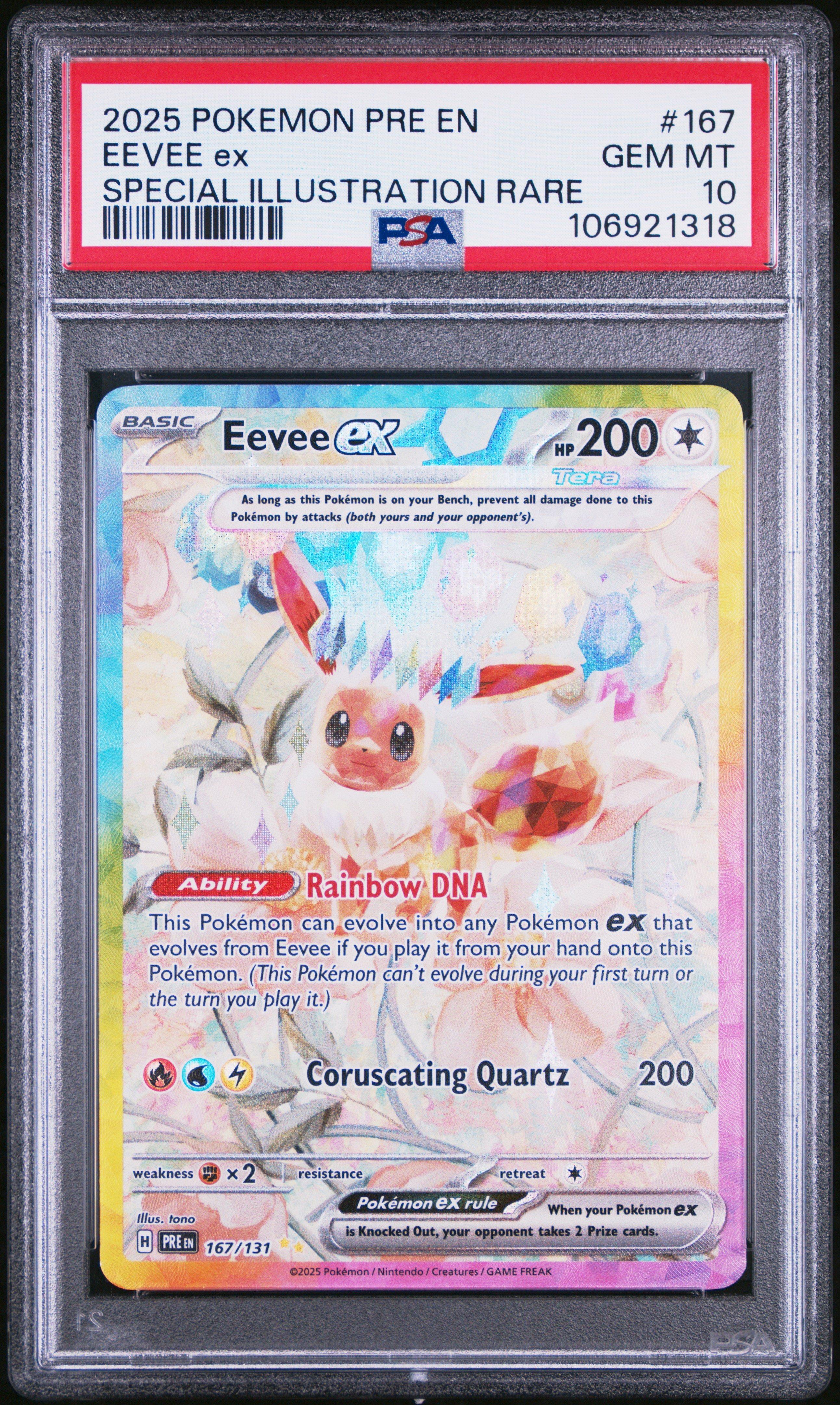 【PSA5】EVOLUTION NO.5 プリズム ブイズ イーブイ シールダス 2025 Pokemon Pre En-prismatic Evolutions 167 Eevee Ex Special