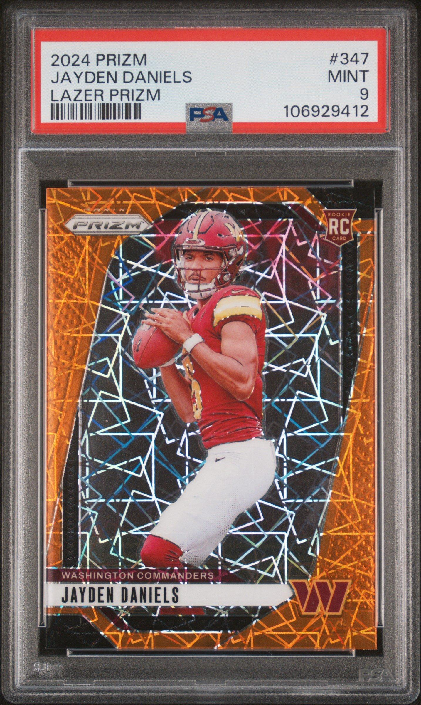 2024 Panini Prizm 347 Jayden Daniels Lazer Prizm PSA