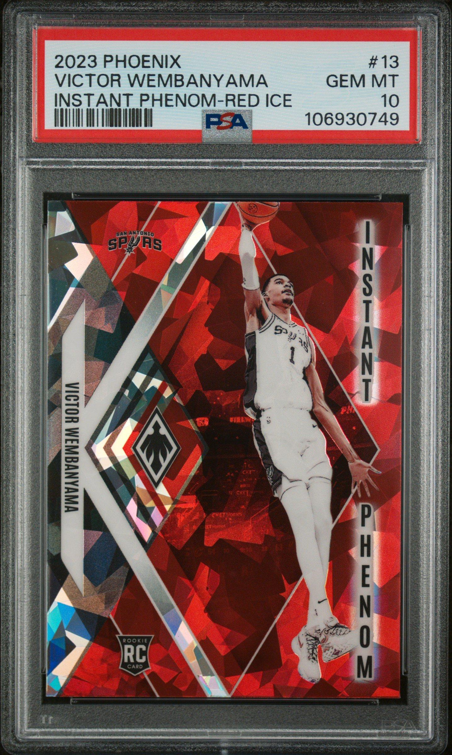 2023 Panini Phoenix Instant Phenom 13 Victor Wembanyama Red Ice PSA 10