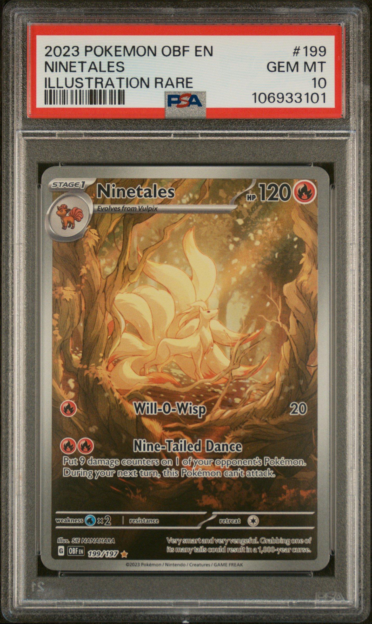 2023 Pokemon Obf En-obsidian Flames 199 Ninetales Illustration Rare PSA 10  Graded Card | GameStop