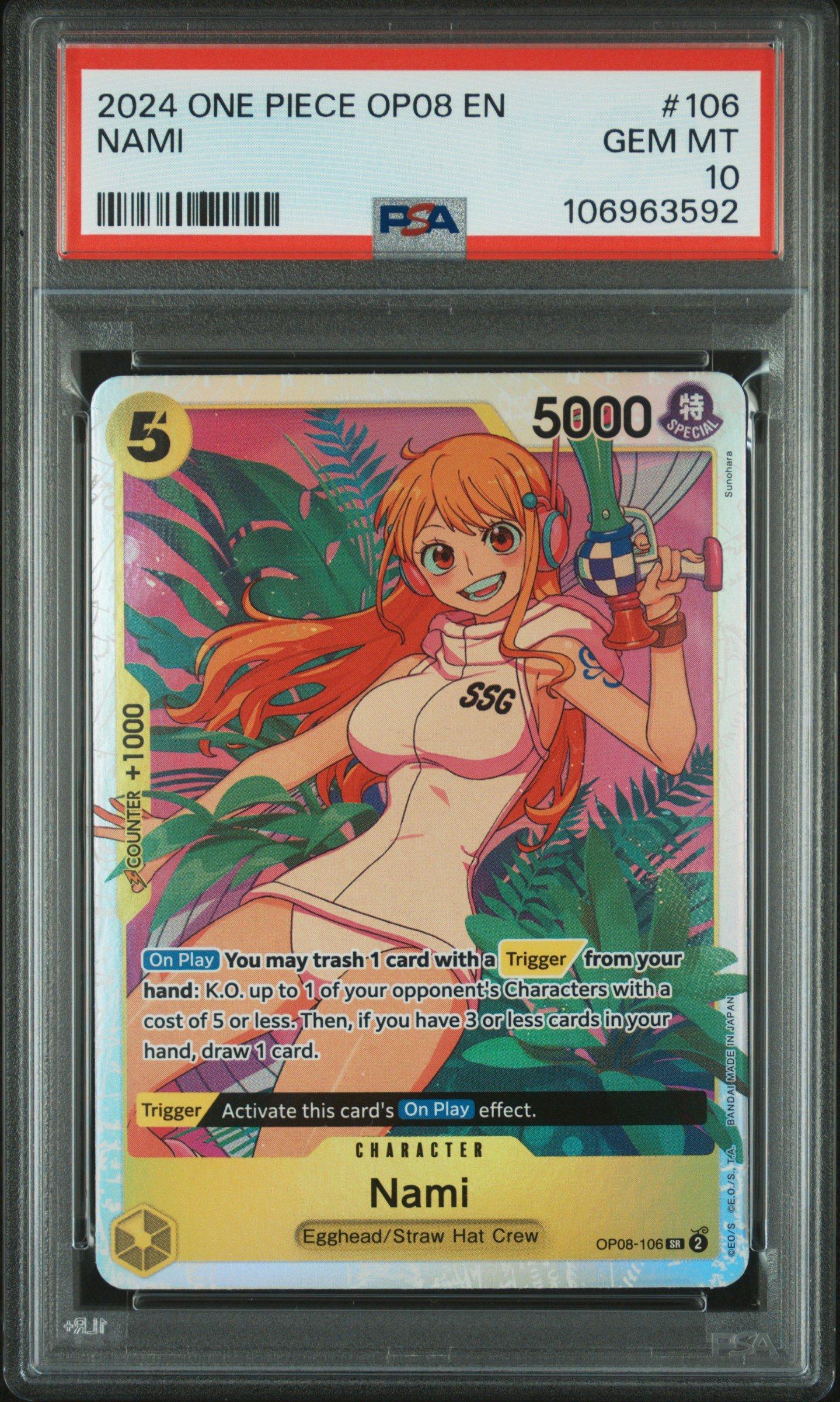 2024 One Piece Op08-two Legends 106 Nami PSA 10 Graded Card | GameStop