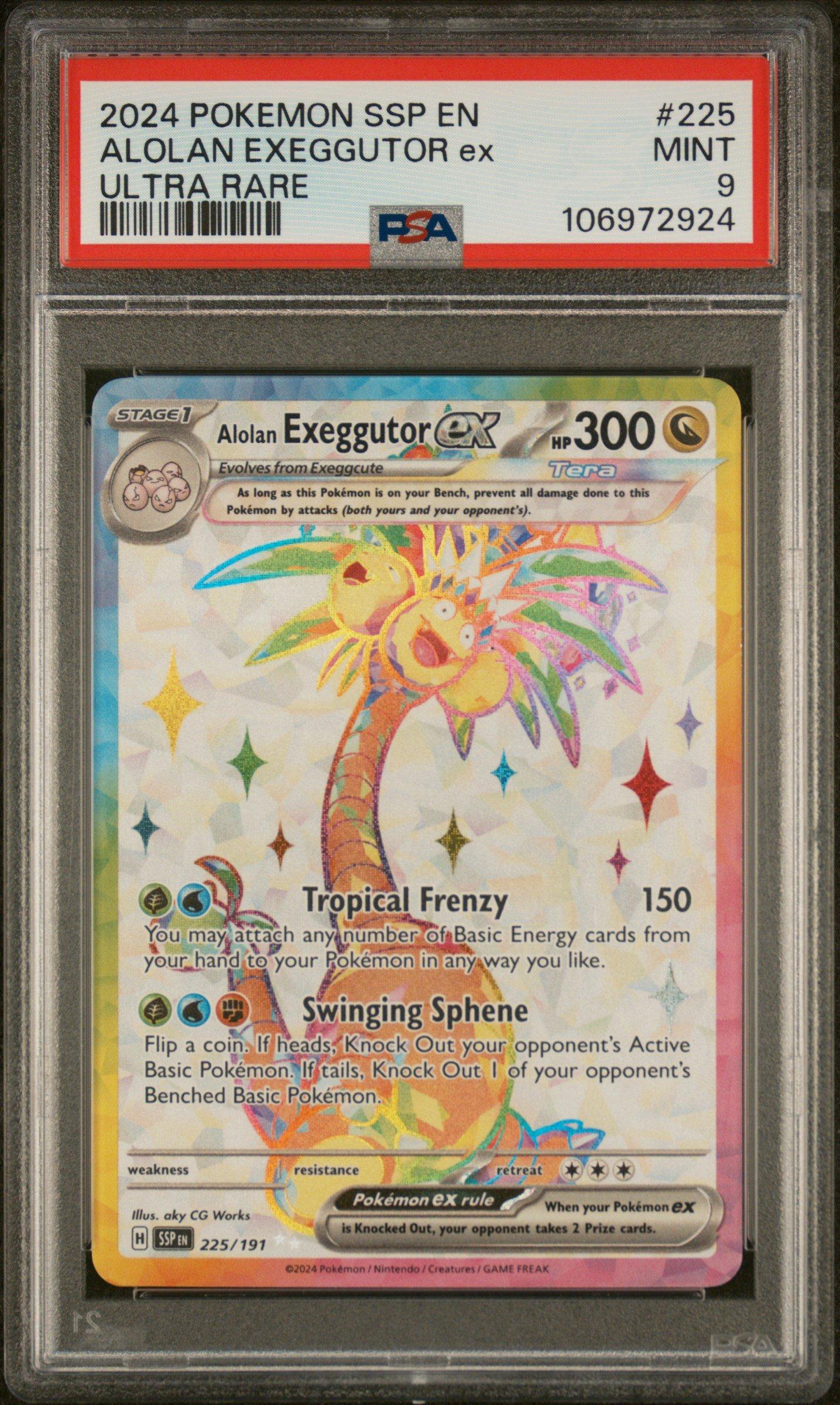 2024 Pokemon Ssp En-surging Sparks 225 Alolan Exeggutor Ex Ultra