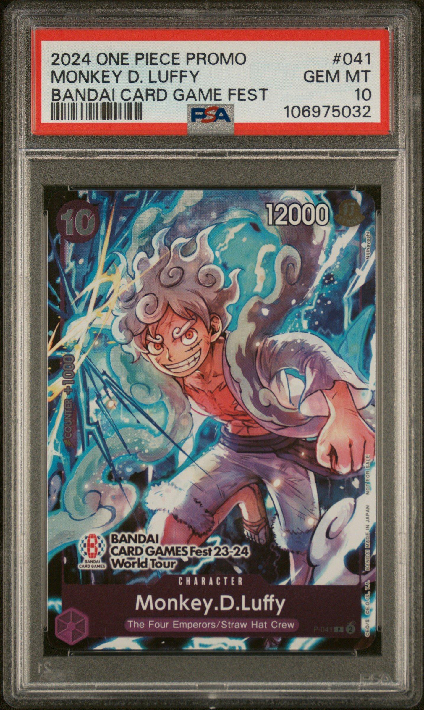 2024 One Piece Promos 041 Monkey D. Luffy Bandai Card Game Fest