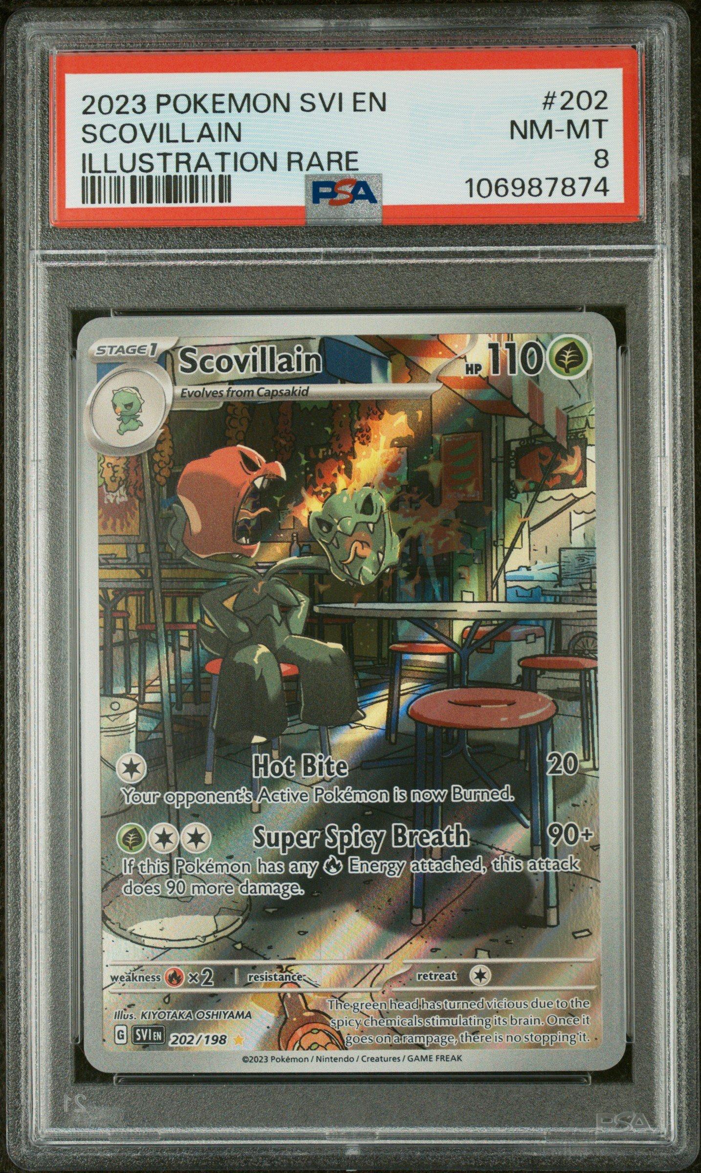 2023 Pokemon Svi En-scarlet & Violet 202 Scovillain Illustration Rare PSA