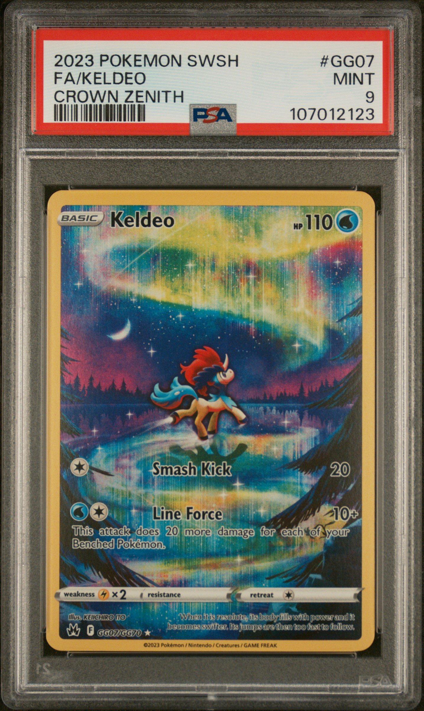 2023 Pokemon Sword And Shield Crown Zenith Gg07 Full Art/keldeo PSA