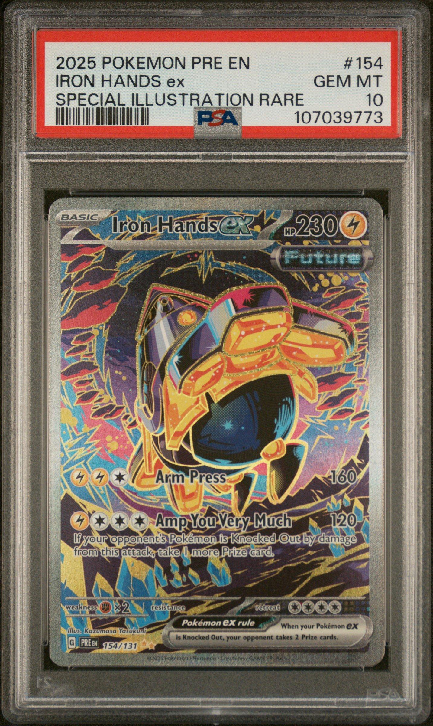 2025 Pokemon Pre En-prismatic Evolutions 154 Iron Hands Ex