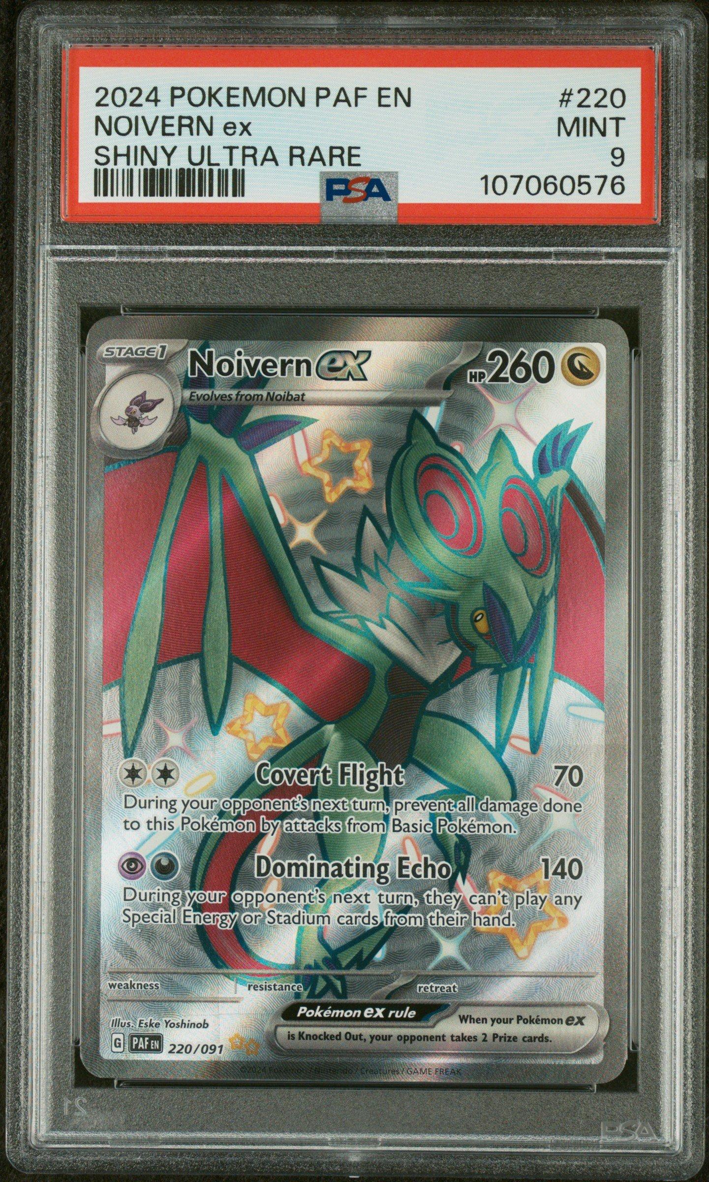 2024 Pokemon Paf En-paldean Fates 220 Noivern Ex Shiny Ultra Rare PSA