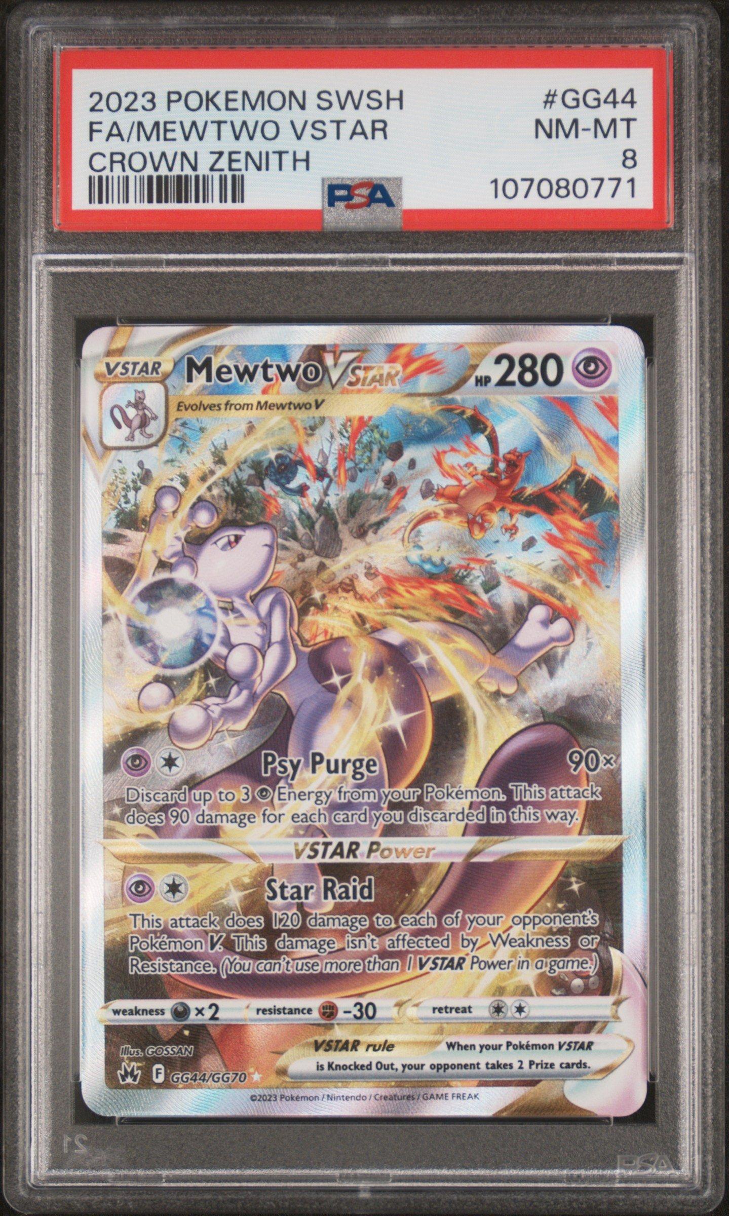 2023 Pokemon Sword And Shield Crown Zenith Gg44 Full Art/mewtwo