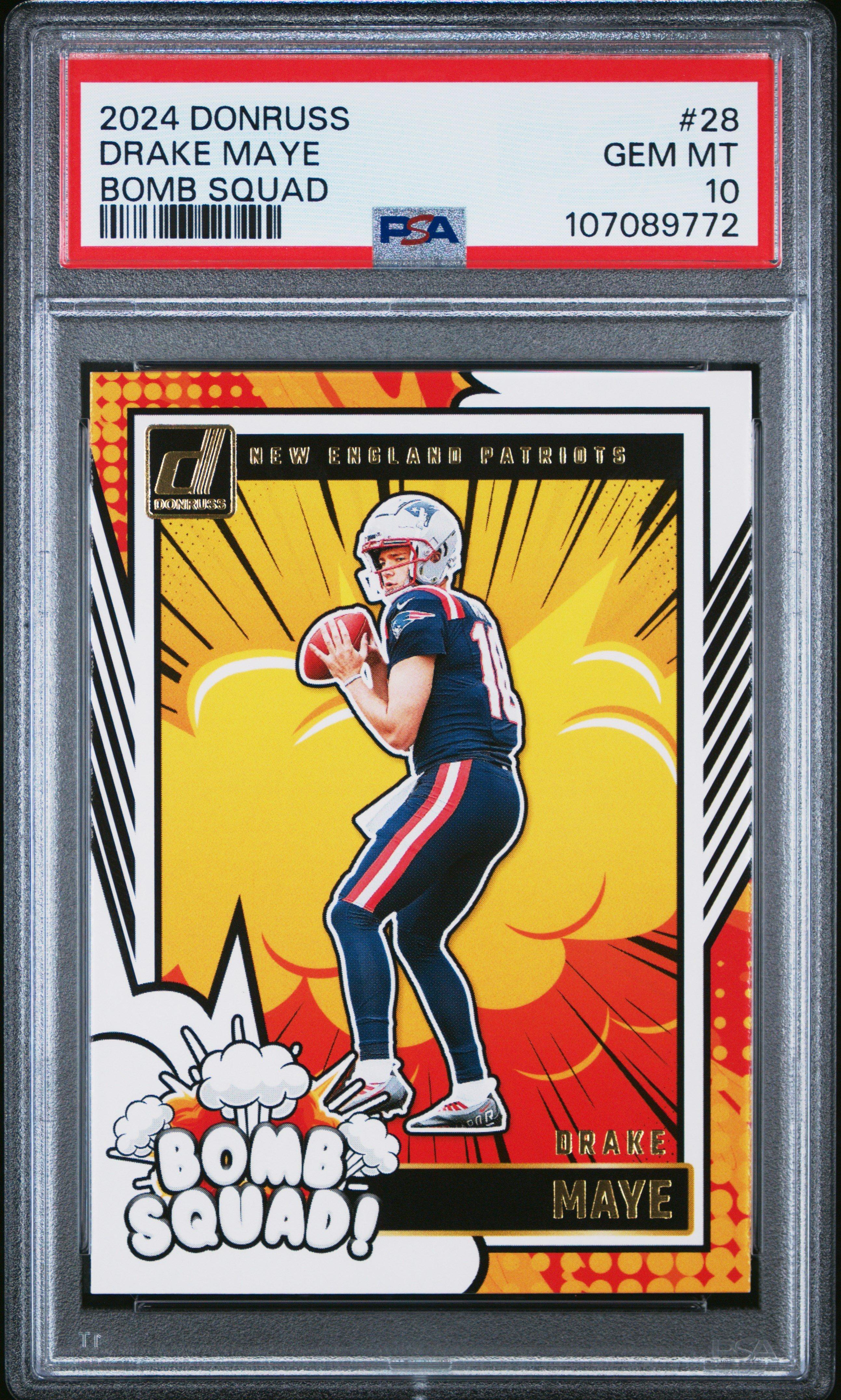 2024 Panini Donruss Bomb Squad 28 Drake Maye PSA