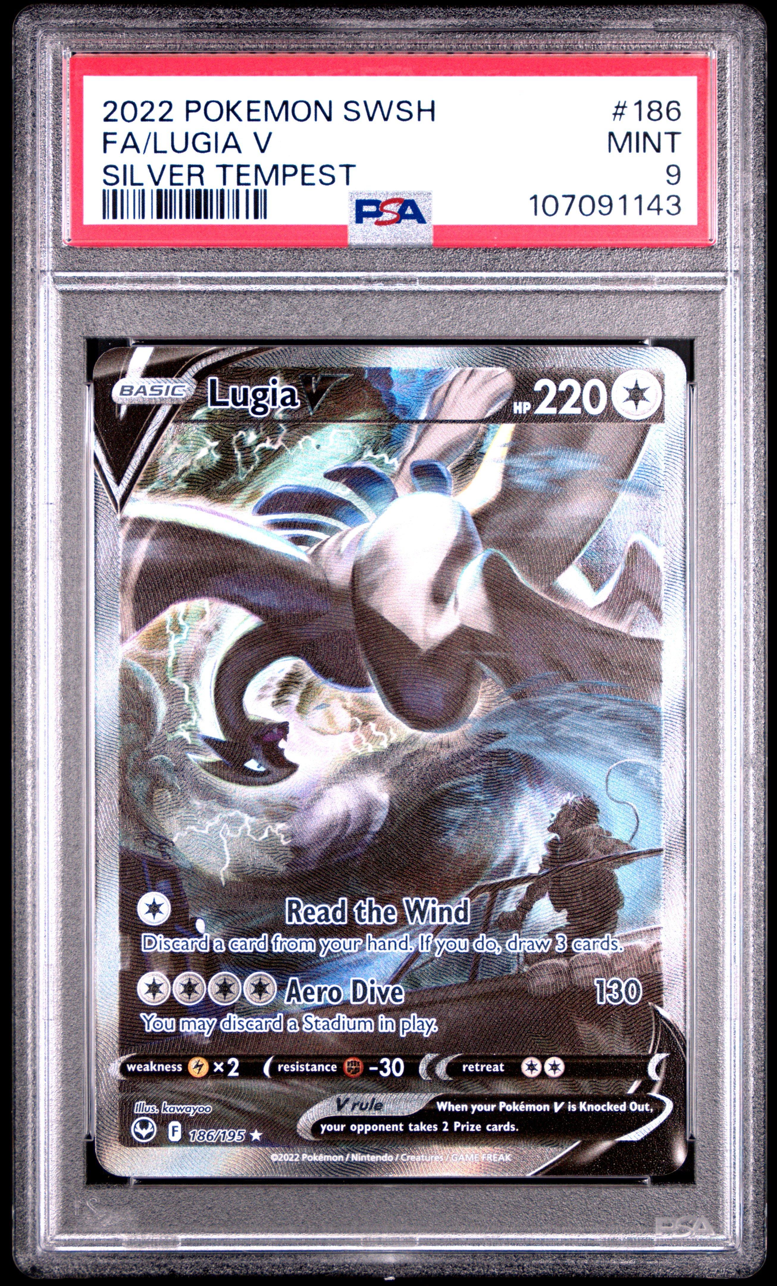 2022 Pokemon Sword & Shield Silver Tempest 186 Full Art/lugia V