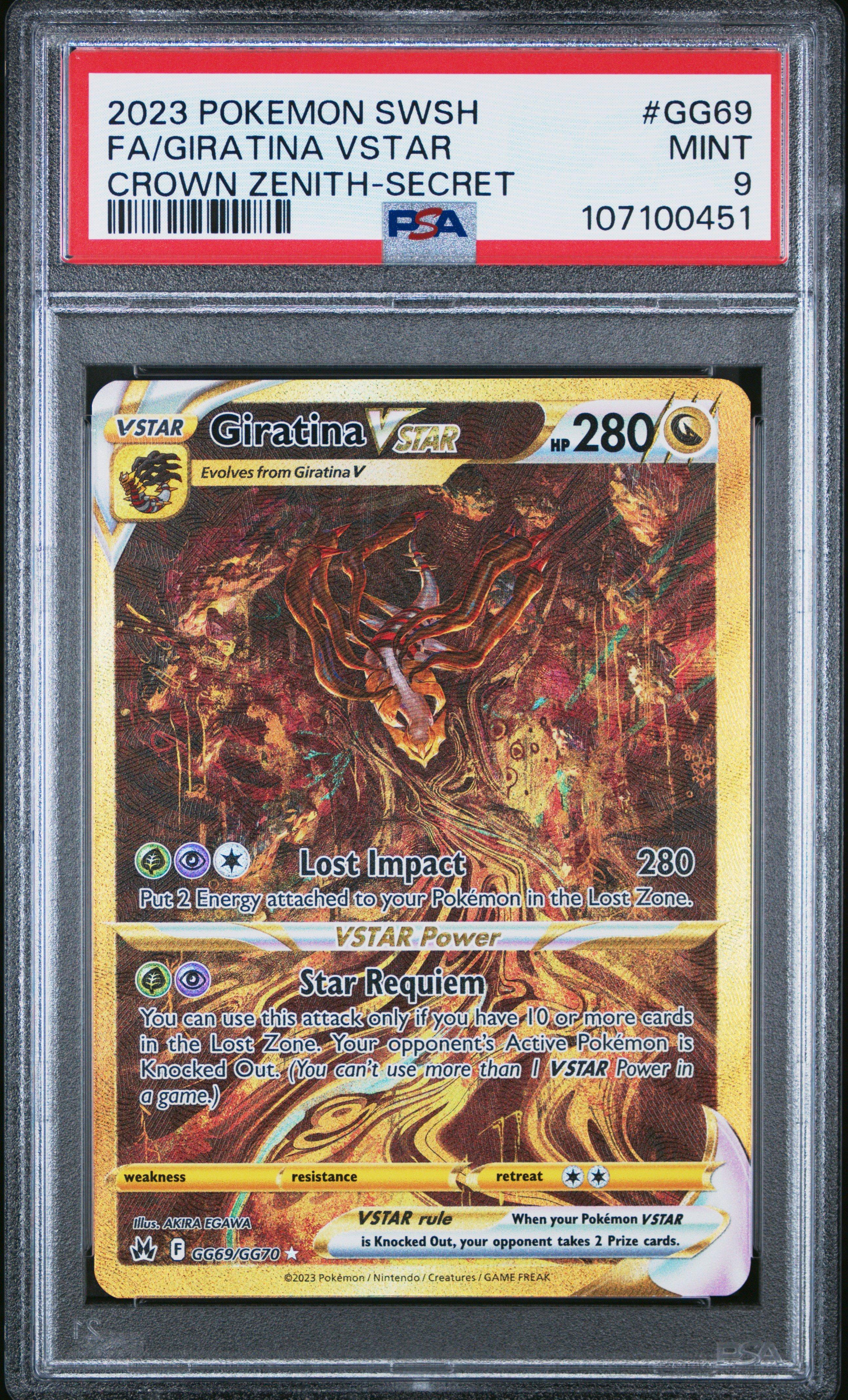 【PSA9】アルセウスVSTAR ギラティナ VSTAR 2023 Pokemon Sword And Shield Crown Zenith Gg69 Full Art/giratina