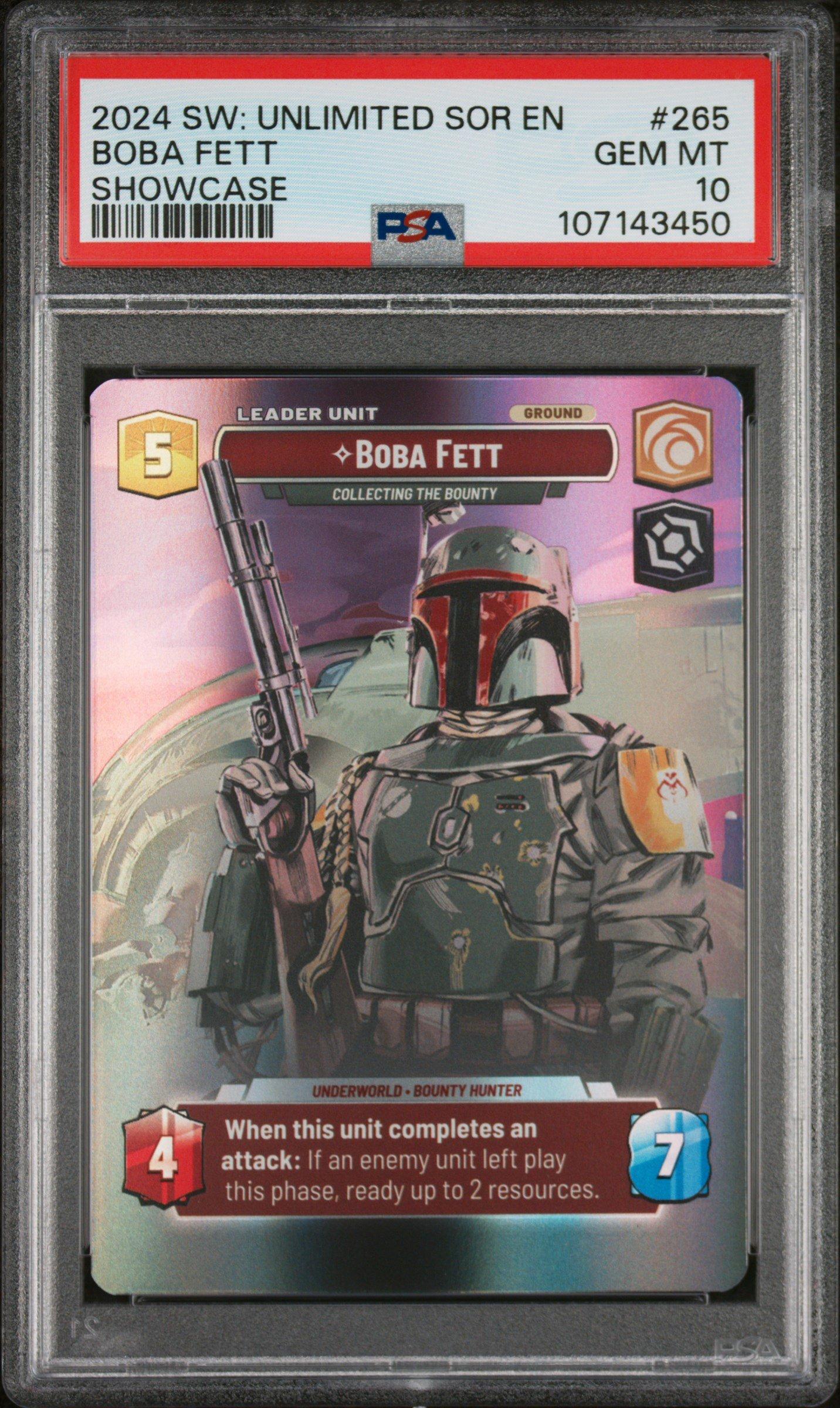 2024 Star Wars: Unlimited Spark Of Rebellion 265 Boba Fett