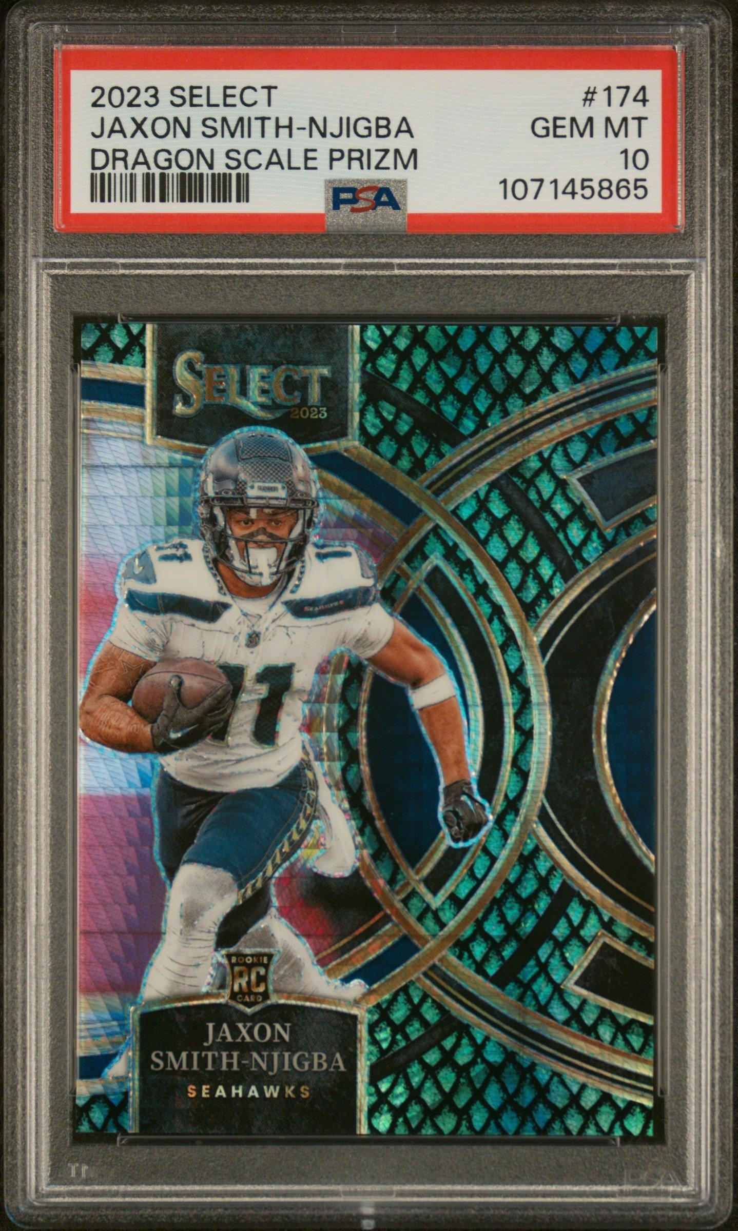 2023 Panini Select 174 Jaxon Smith-njigba Dragon Scale Prizm PSA 10