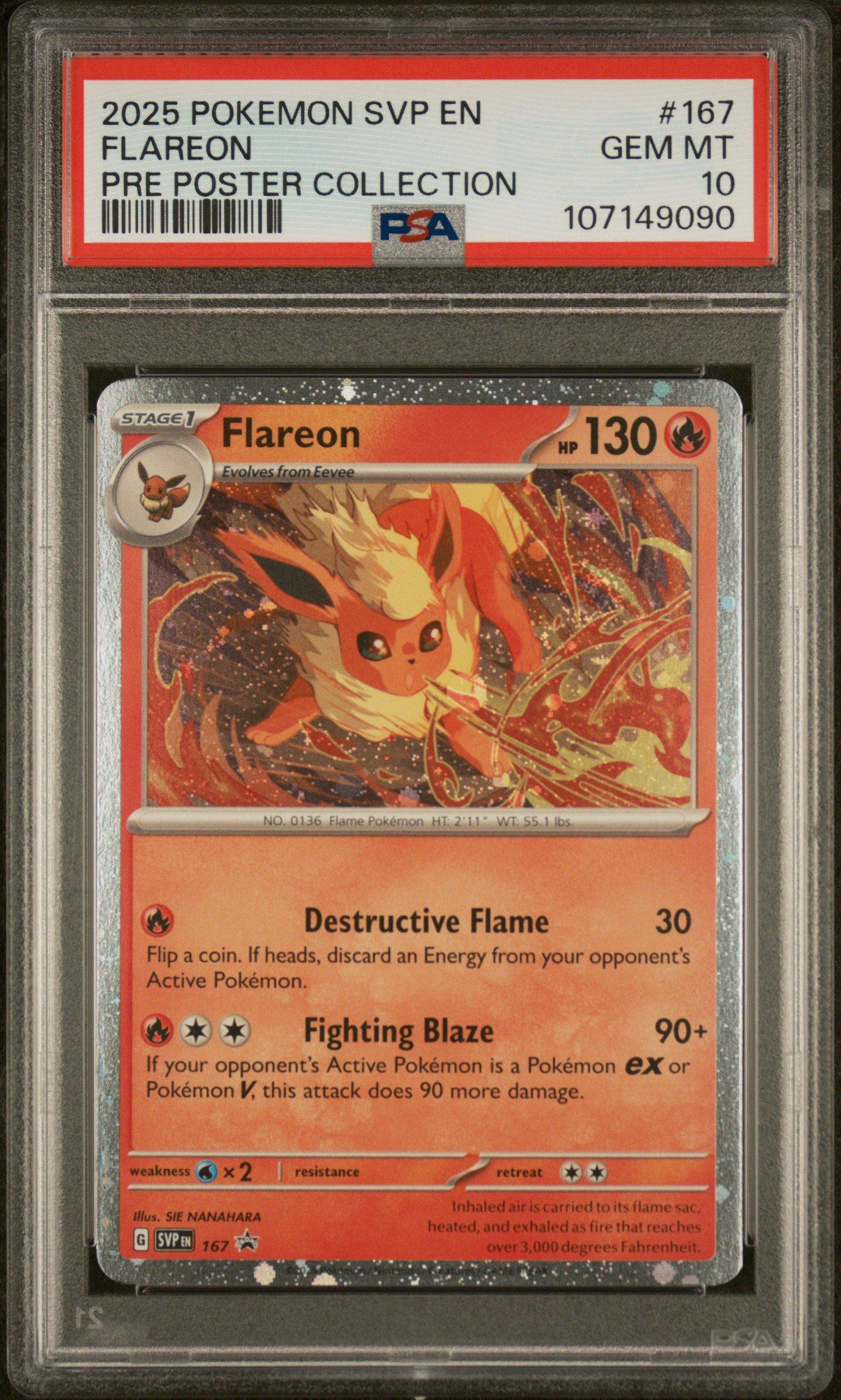 2025 Pokemon Svp En-sv Black Star Promo 167 Flareon Prismatic