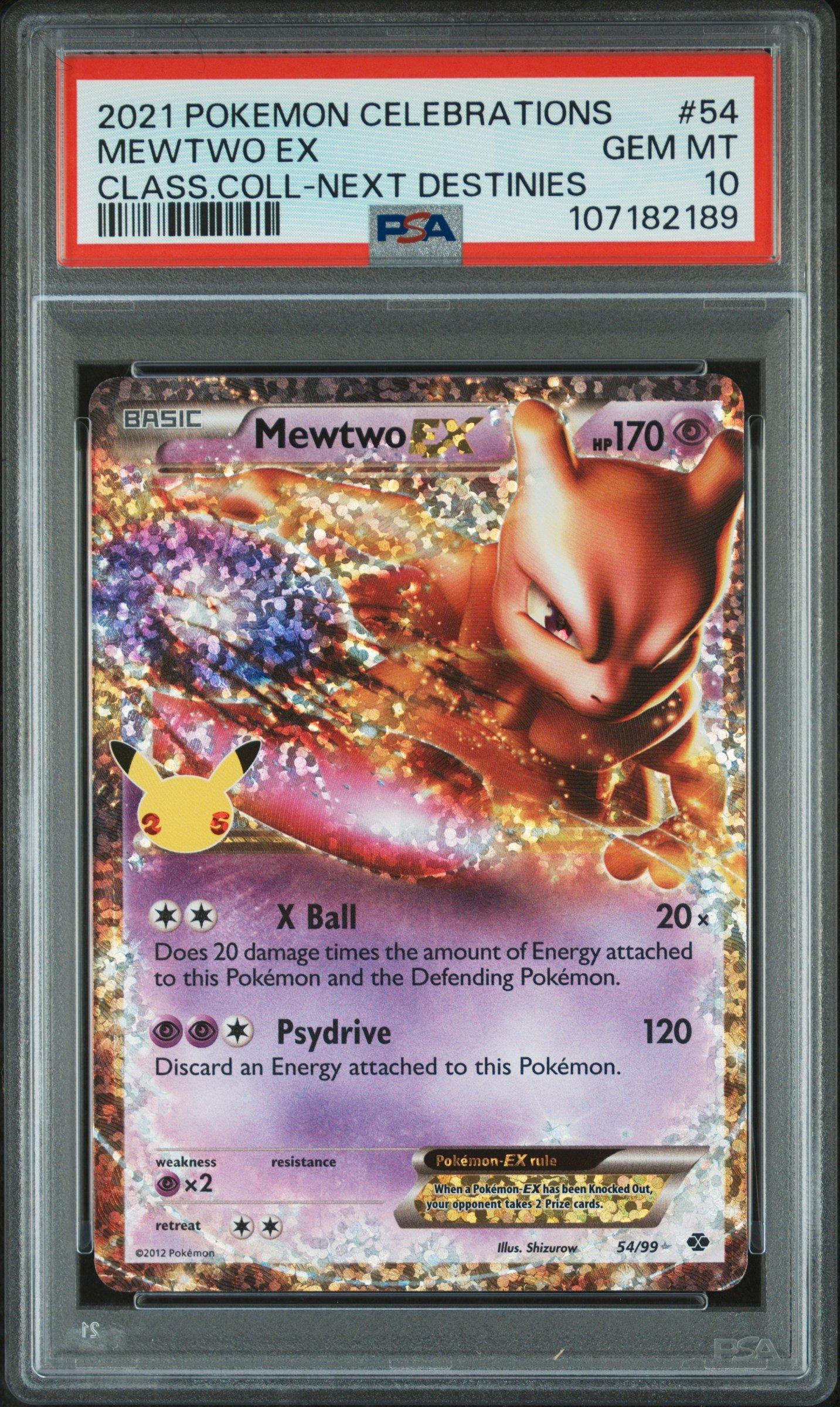 2021 Pokemon Celebrations Classic Collection 54 Mewtwo Ex PSA 10