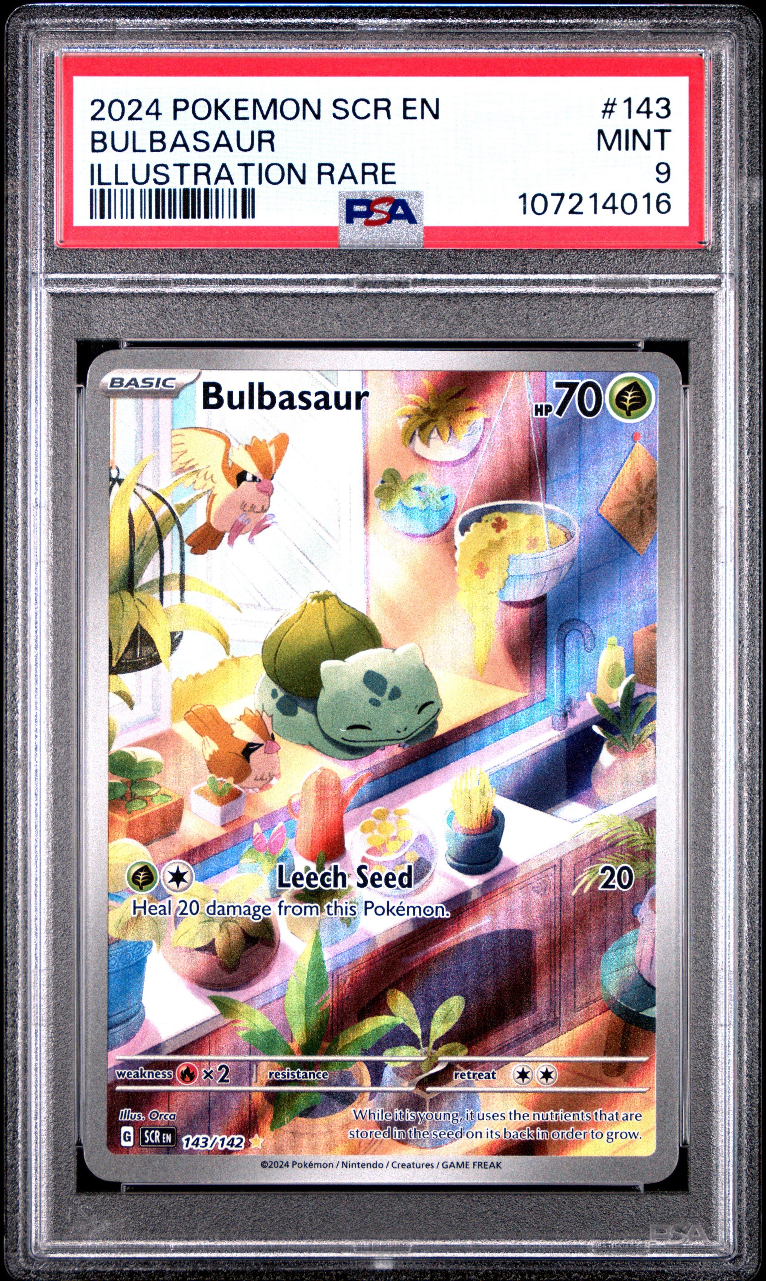2024 Pokemon Scr En-stellar Crown 143 Bulbasaur Illustration Rare