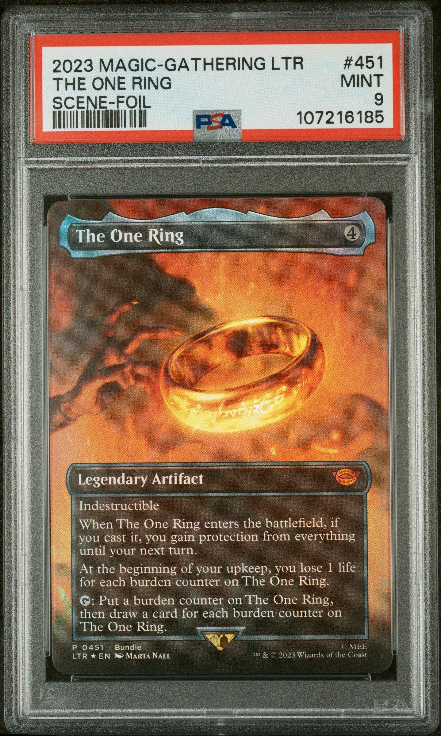 2023 Magic The Gathering Tales Of Middle-earth 451 The One Ring Scene-foil PSA