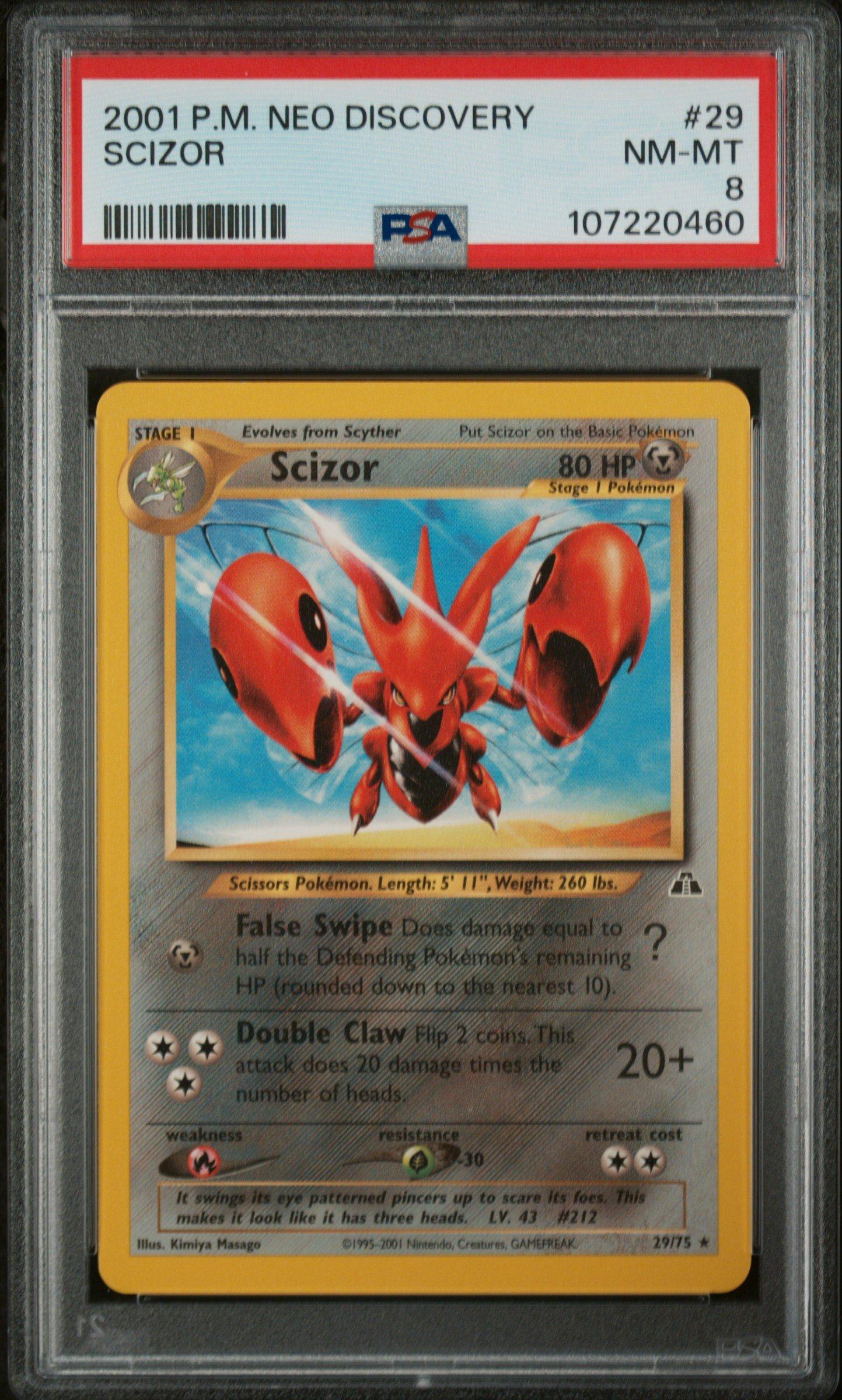 2001 Pokemon Neo Discovery 29 Scizor PSA 8 Graded Card | GameStop