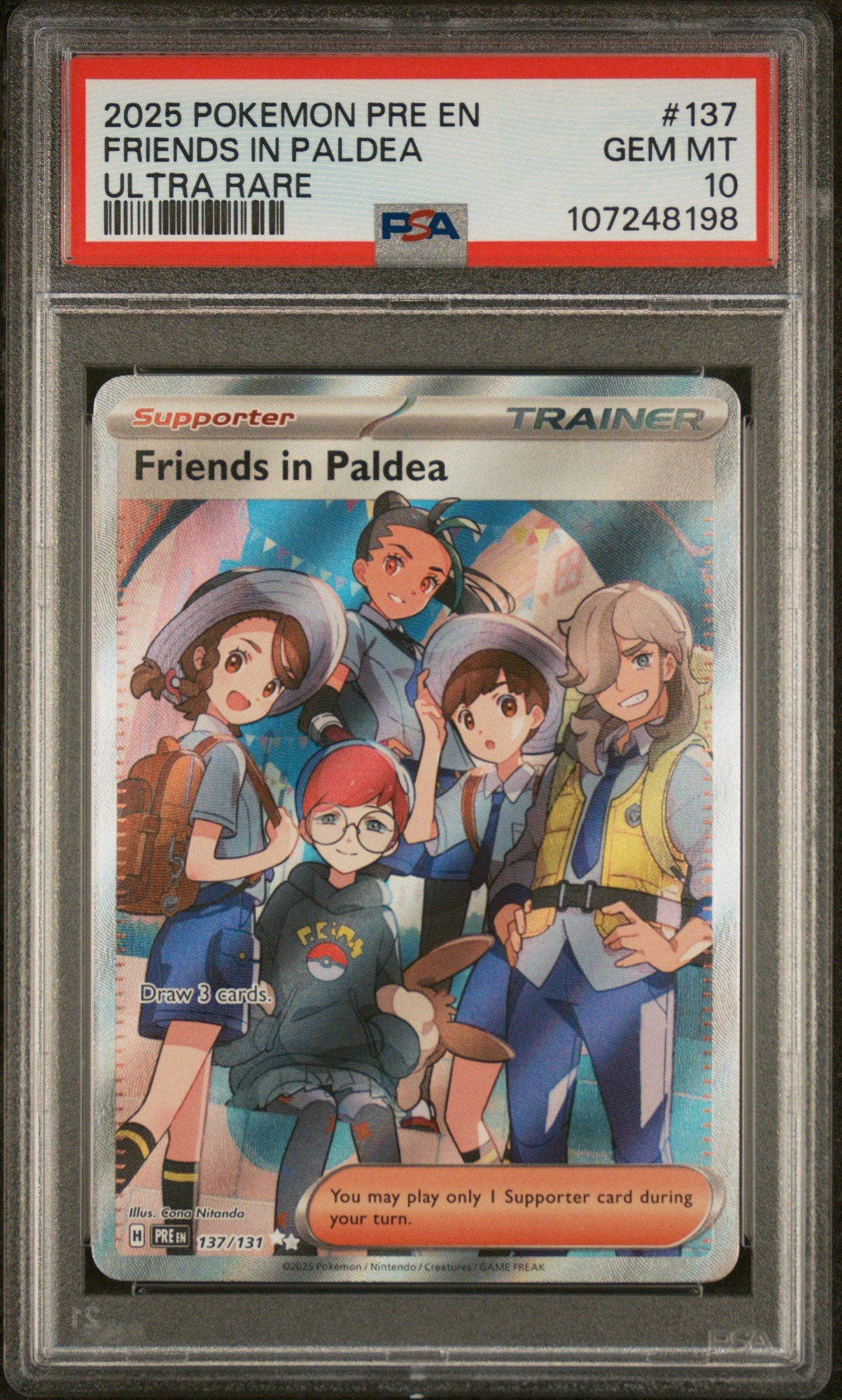 2025 Pokemon Pre En-prismatic Evolutions 137 Friends In Paldea Ultra Rare  PSA 10 Graded Card | GameStop