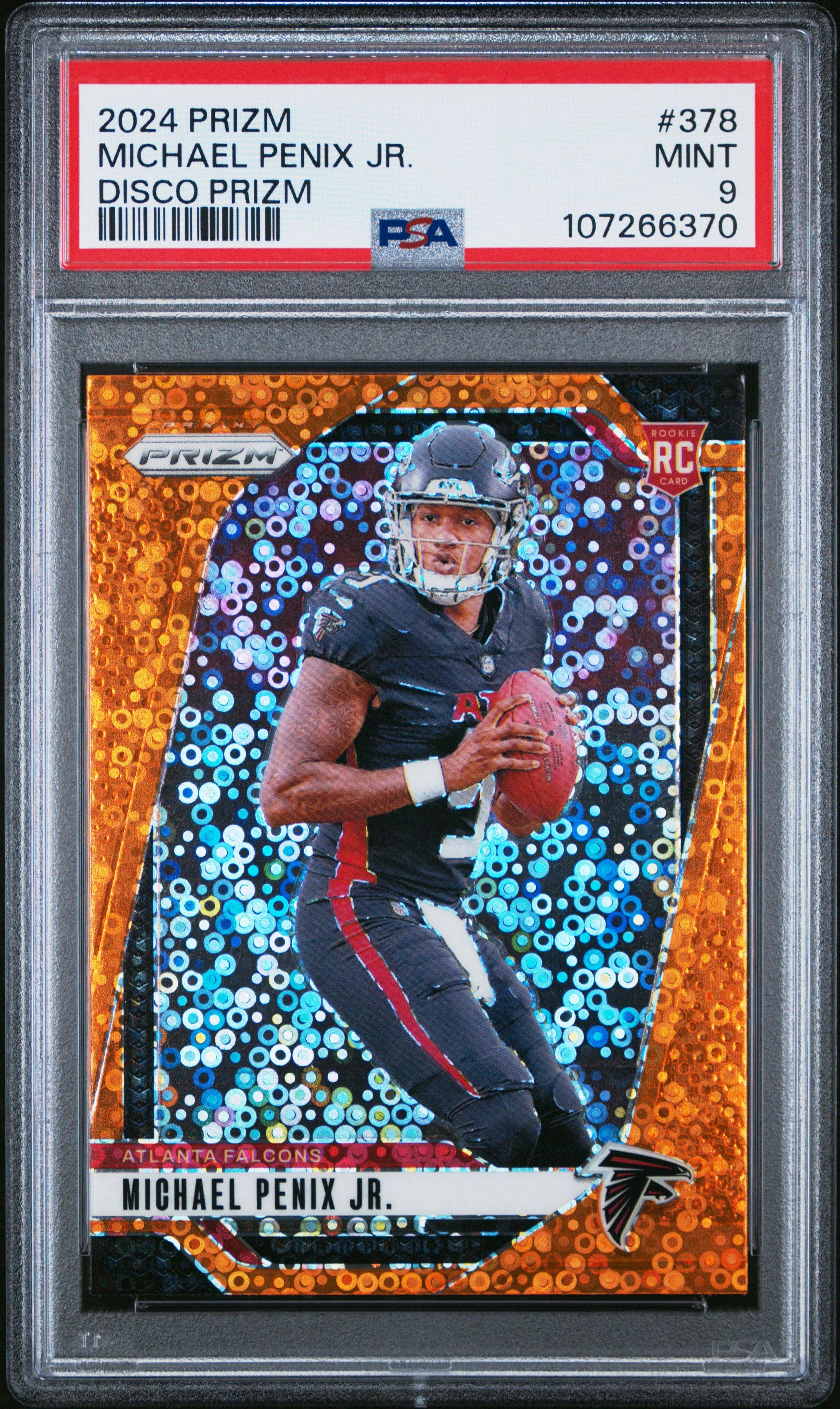 2024 Panini Prizm 378 Michael Penix Jr.Disco Prizm PSA 9