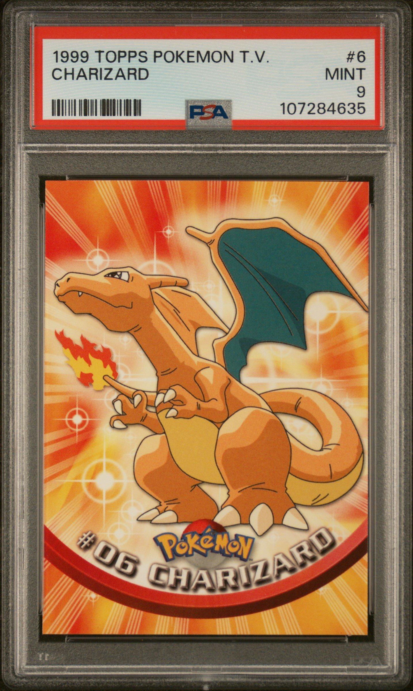1999 Topps Pokemon Tv 6 Charizard PSA