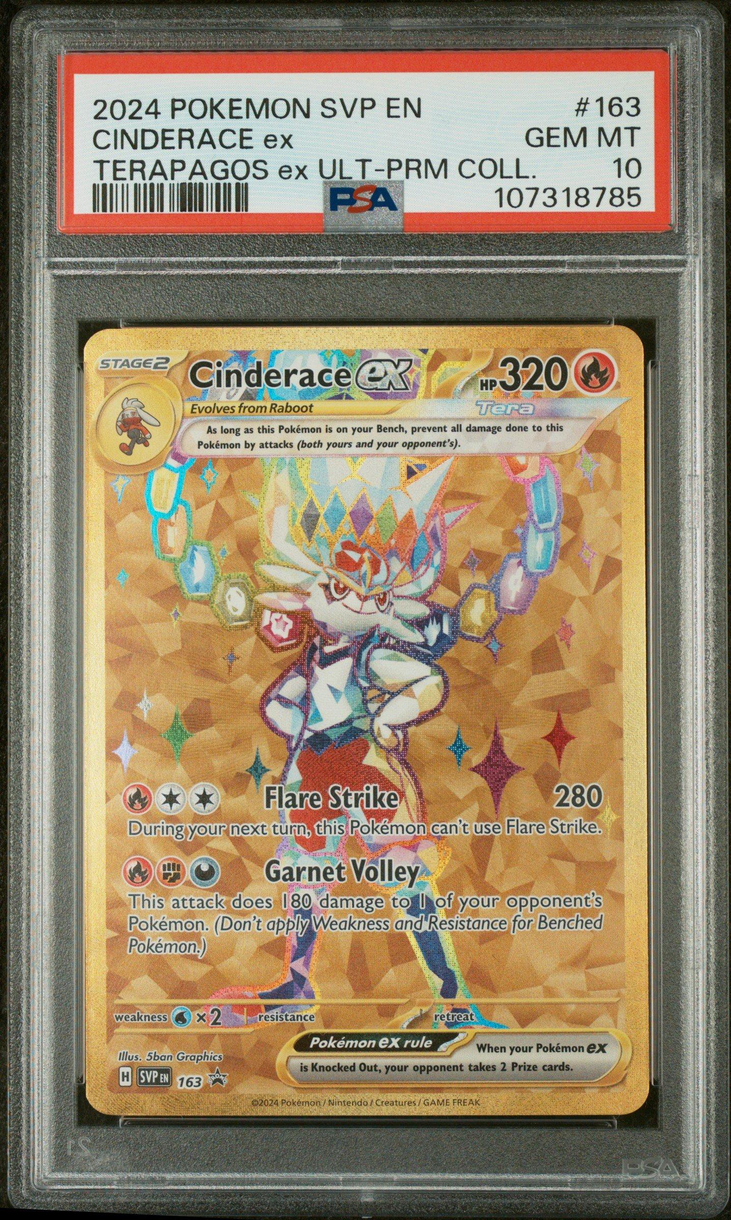 cinderace ex pokemon card Cinderace EX Full Art Trainer Stellar Crown 157/142, NM Pokemon Card main image 0