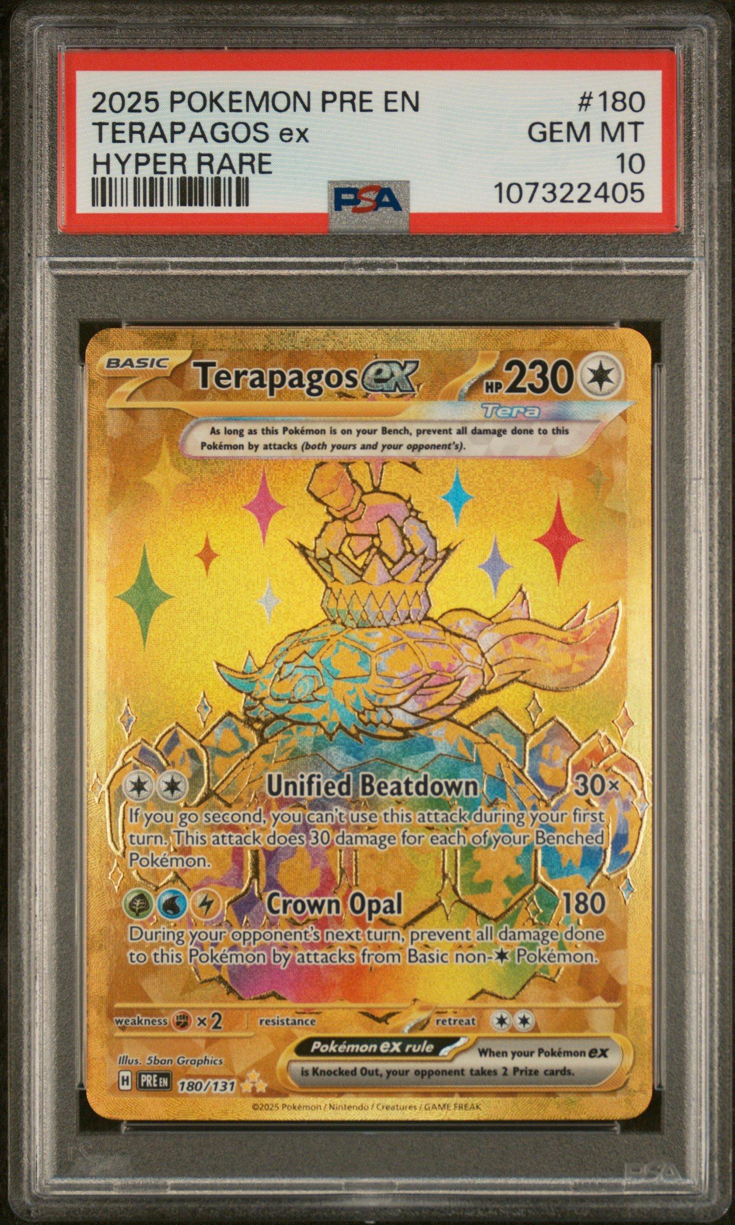 2025 Pokemon Pre En-prismatic Evolutions 180 Terapagos Ex
