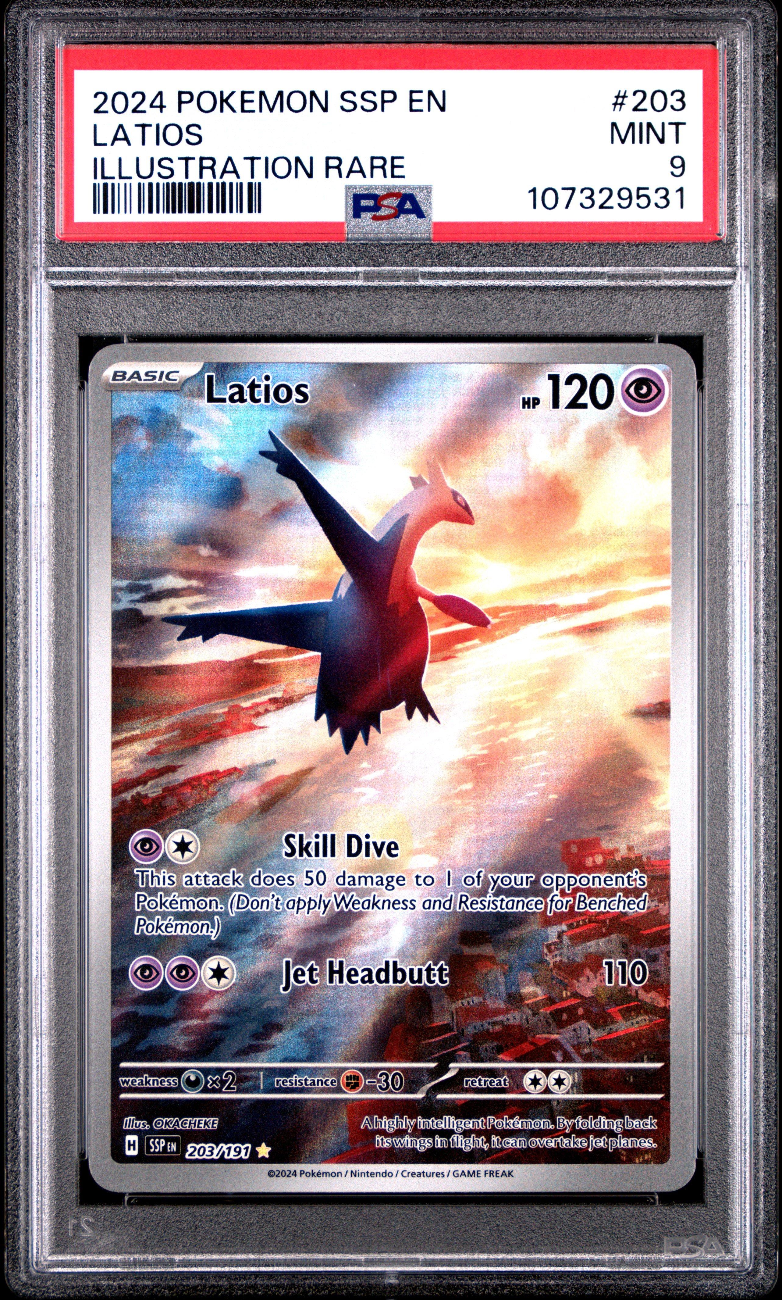 2024 Pokemon Ssp En-surging Sparks 203 Latios Illustration Rare PSA 9  Graded Card | GameStop